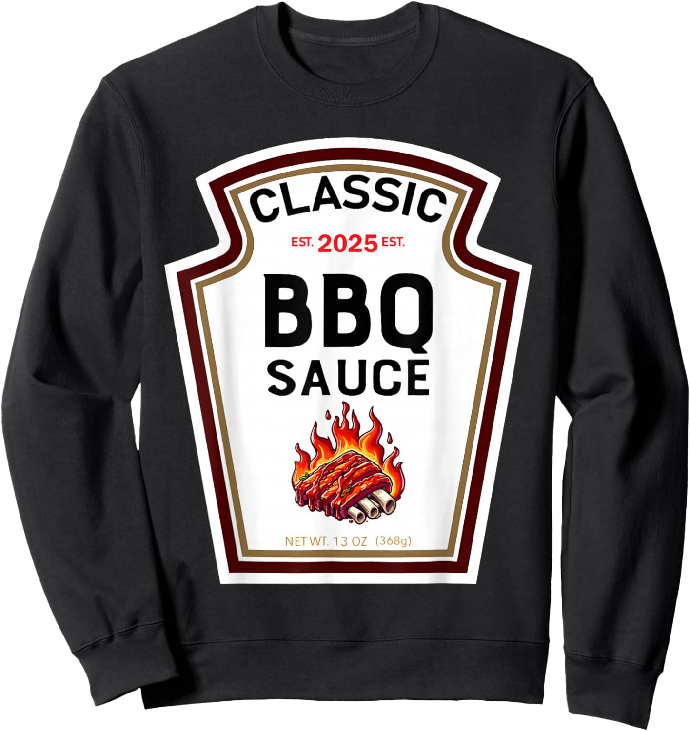 Barbecue Sauce Halloween Costume Family Matching Sweatshirt - Sweatshirt | Black
