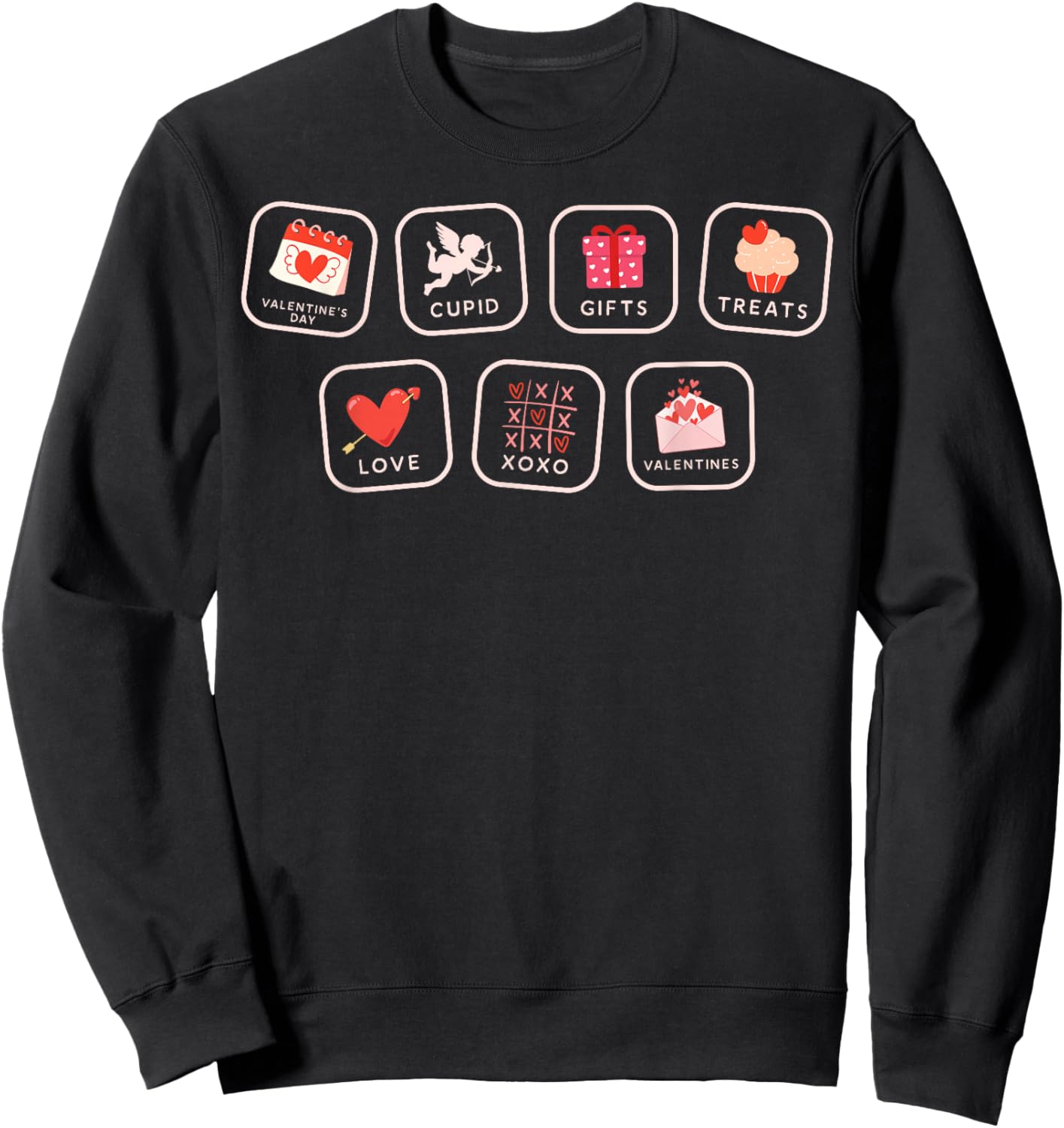 Valentine SPED Teacher AAC PCS Symbol Behavior Speech Sweatshirt - Sweatshirt | Black