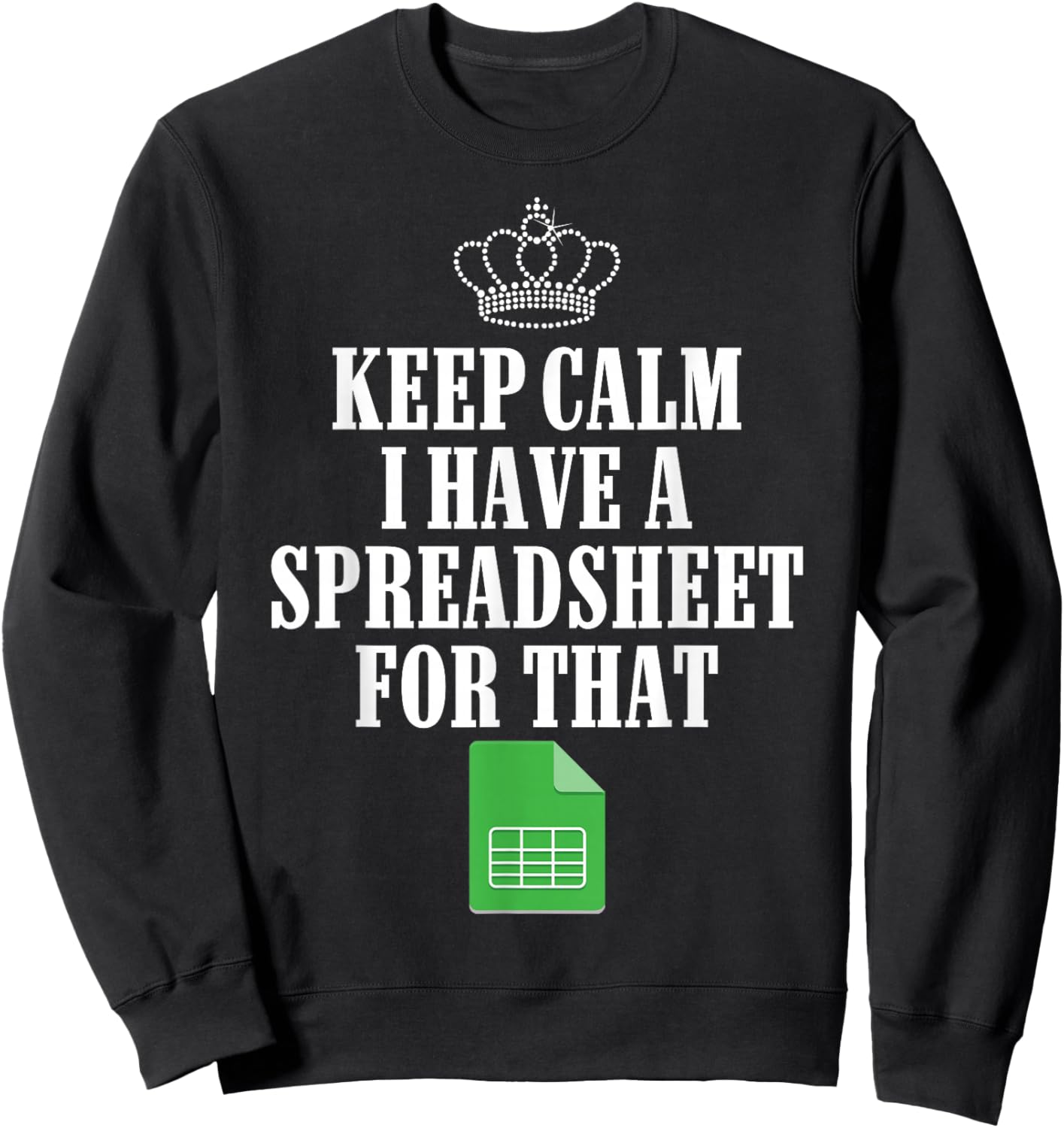 Funny Accounting Art Women Spreadsheets Accountant Sweatshirt - Sweatshirt | Black