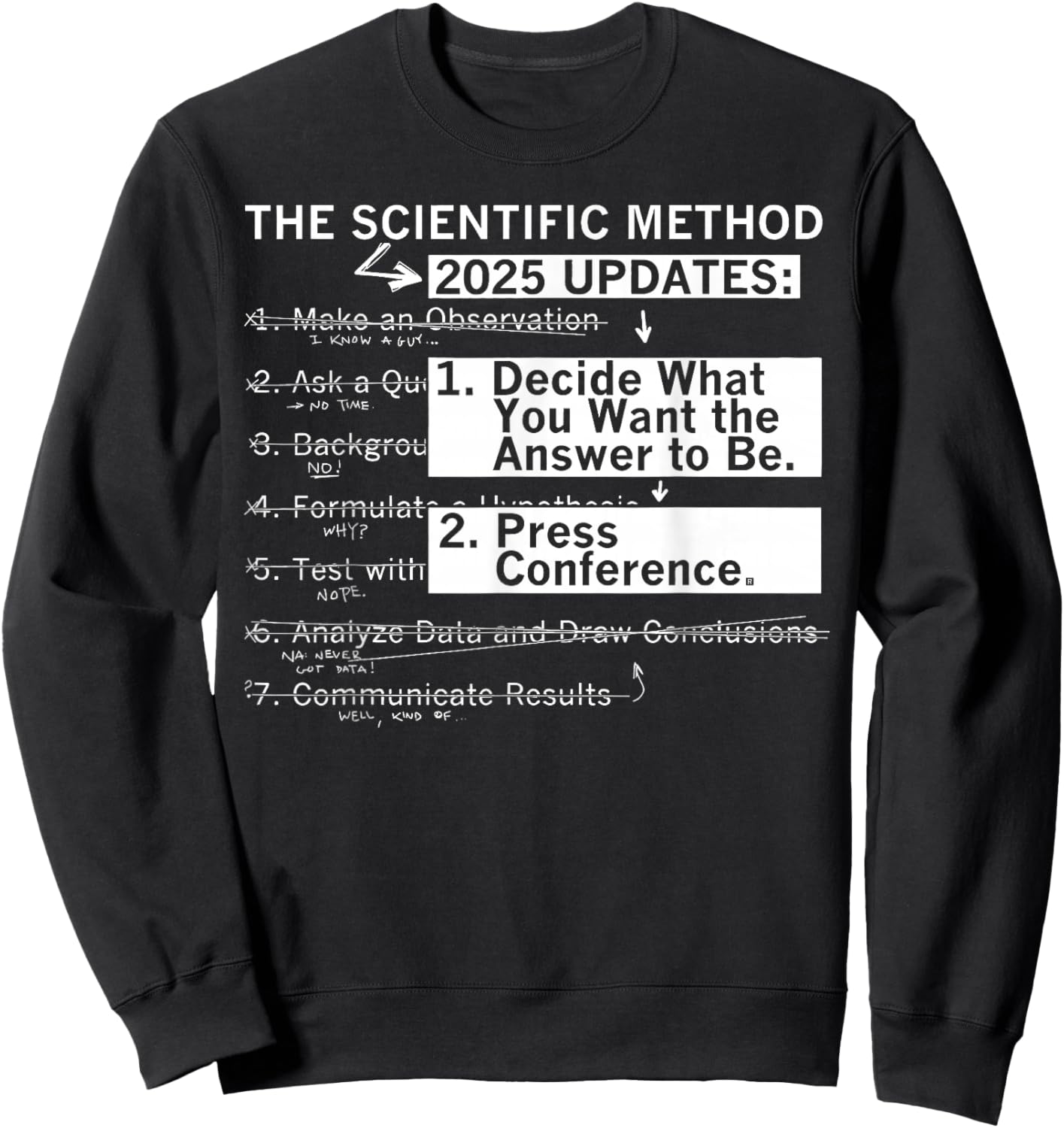 The Scientific Method 2025 Updates Sweatshirt - Sweatshirt | Black
