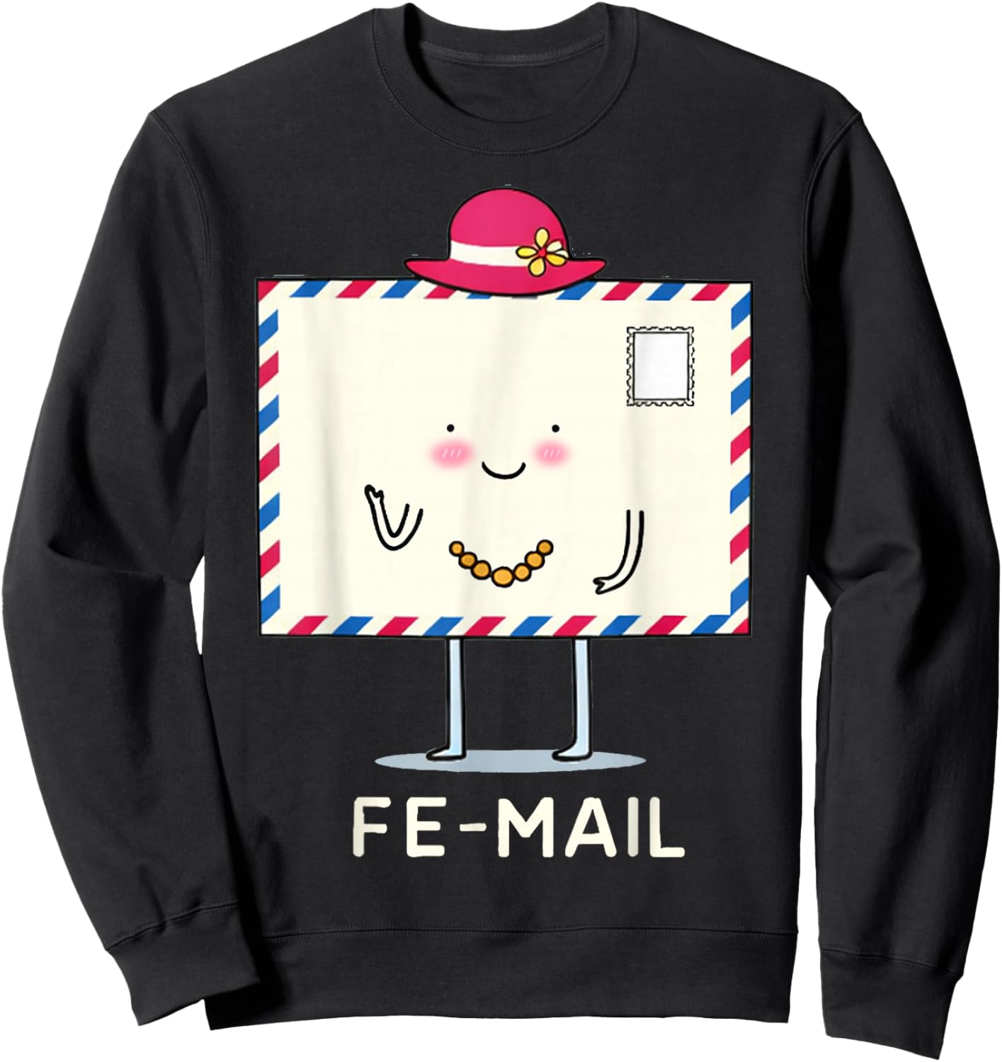 Funny Valentines Couple Matching Mail Fe-Mail Humor Pun Joke Sweatshirt - Sweatshirt | Black