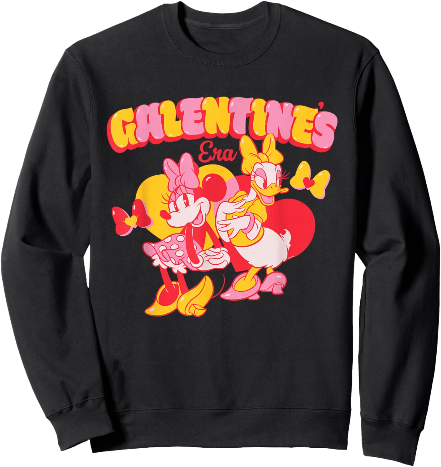 Disney Minnie Mouse & Daisy Duck Galentine's Era Friends BFF Sweatshirt - Sweatshirt | Black