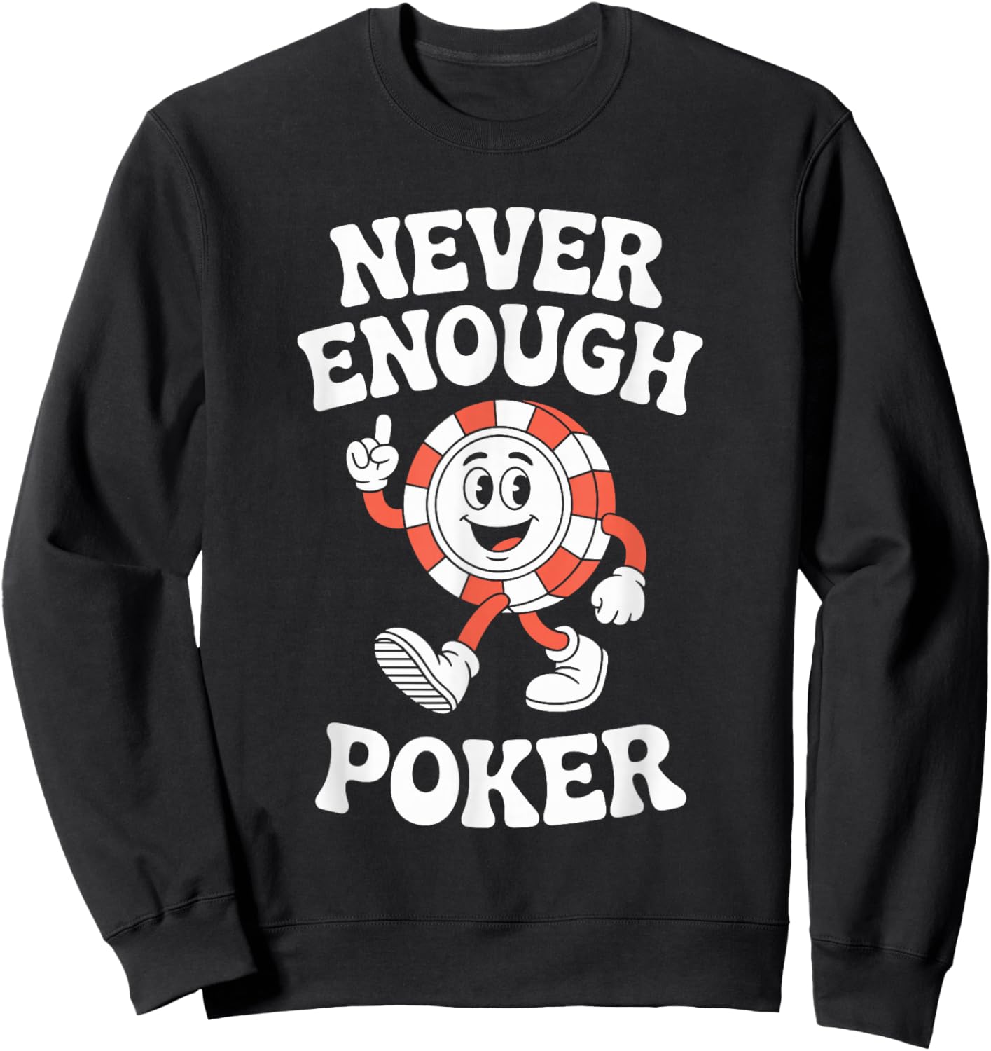 Funny Poker Retro Sweatshirt - Sweatshirt | Black