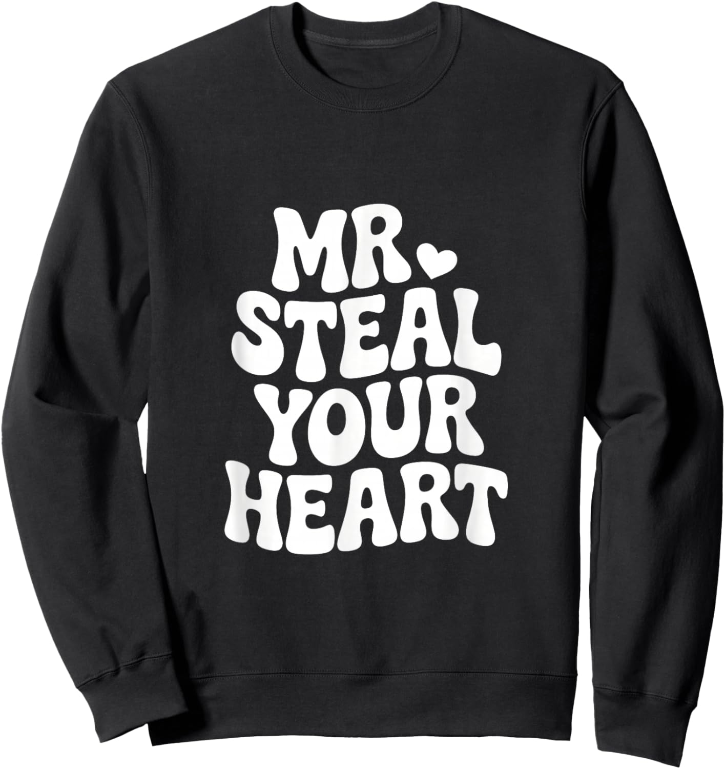 Mr Steal Your Heart Valentine's Day Boys Toddler Kids Sweatshirt - Sweatshirt | Black