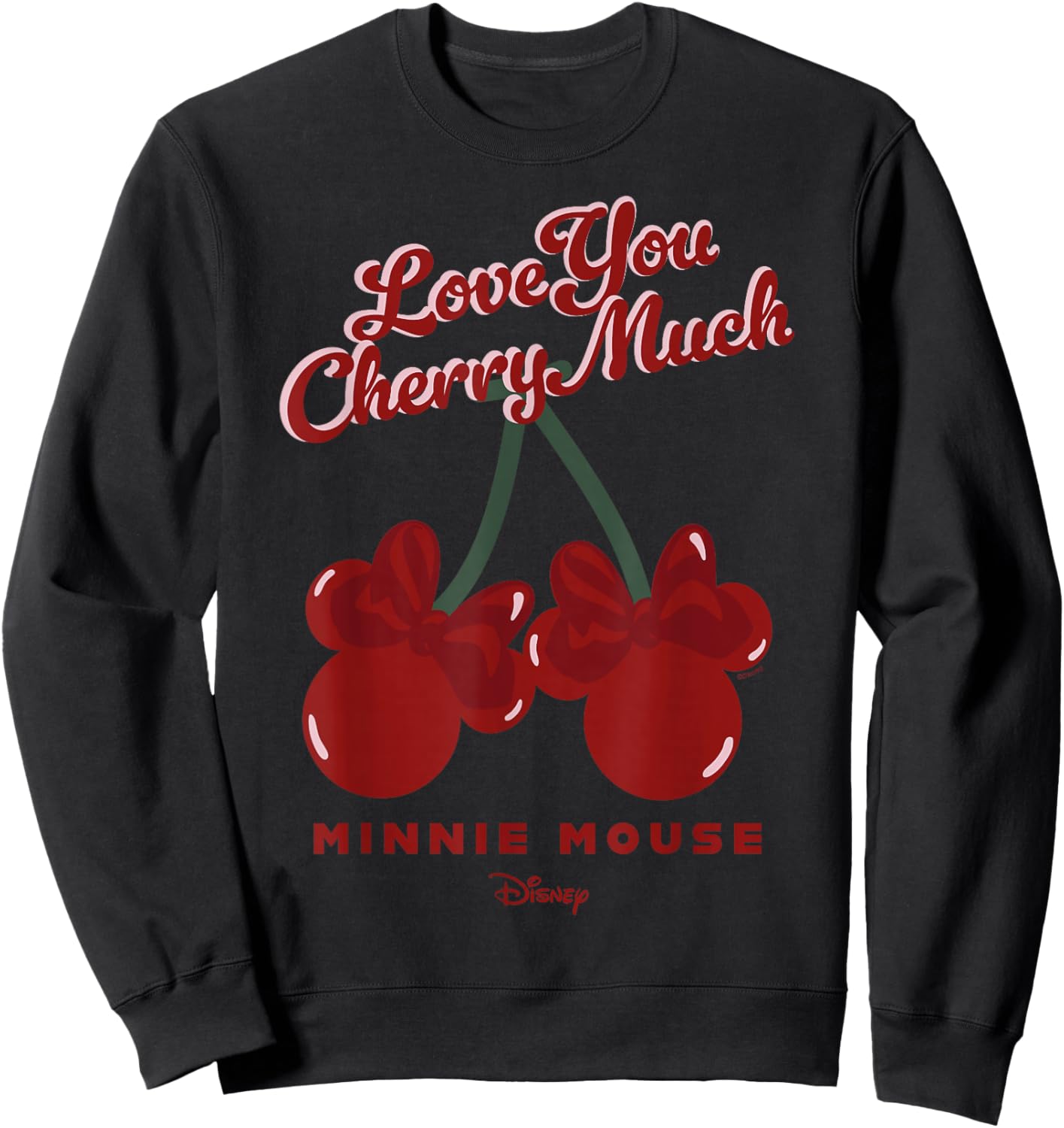 Disney Mickey and Friends Love You Cherry Much Minnie Mouse Sweatshirt - Sweatshirt | Black