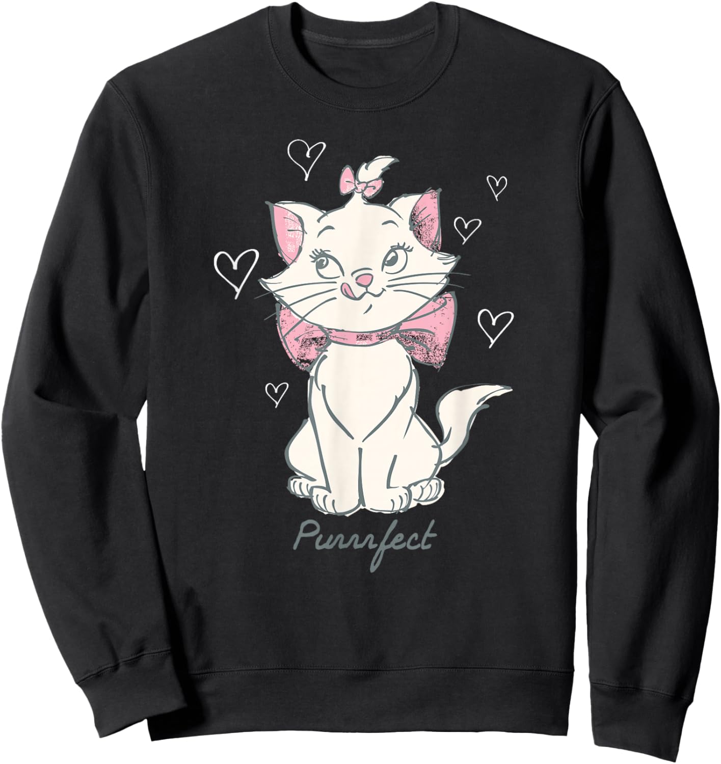 Disney The Aristocats Marie Purrfect Vintage Sketch Art Sweatshirt - Sweatshirt | Black