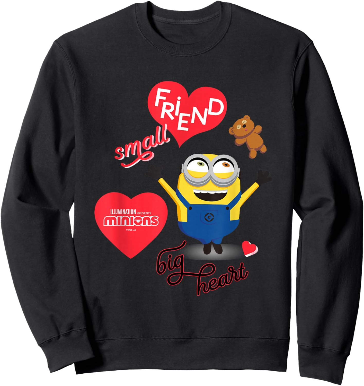 Minions Small Friend Big Heart Sweatshirt - Sweatshirt | Black