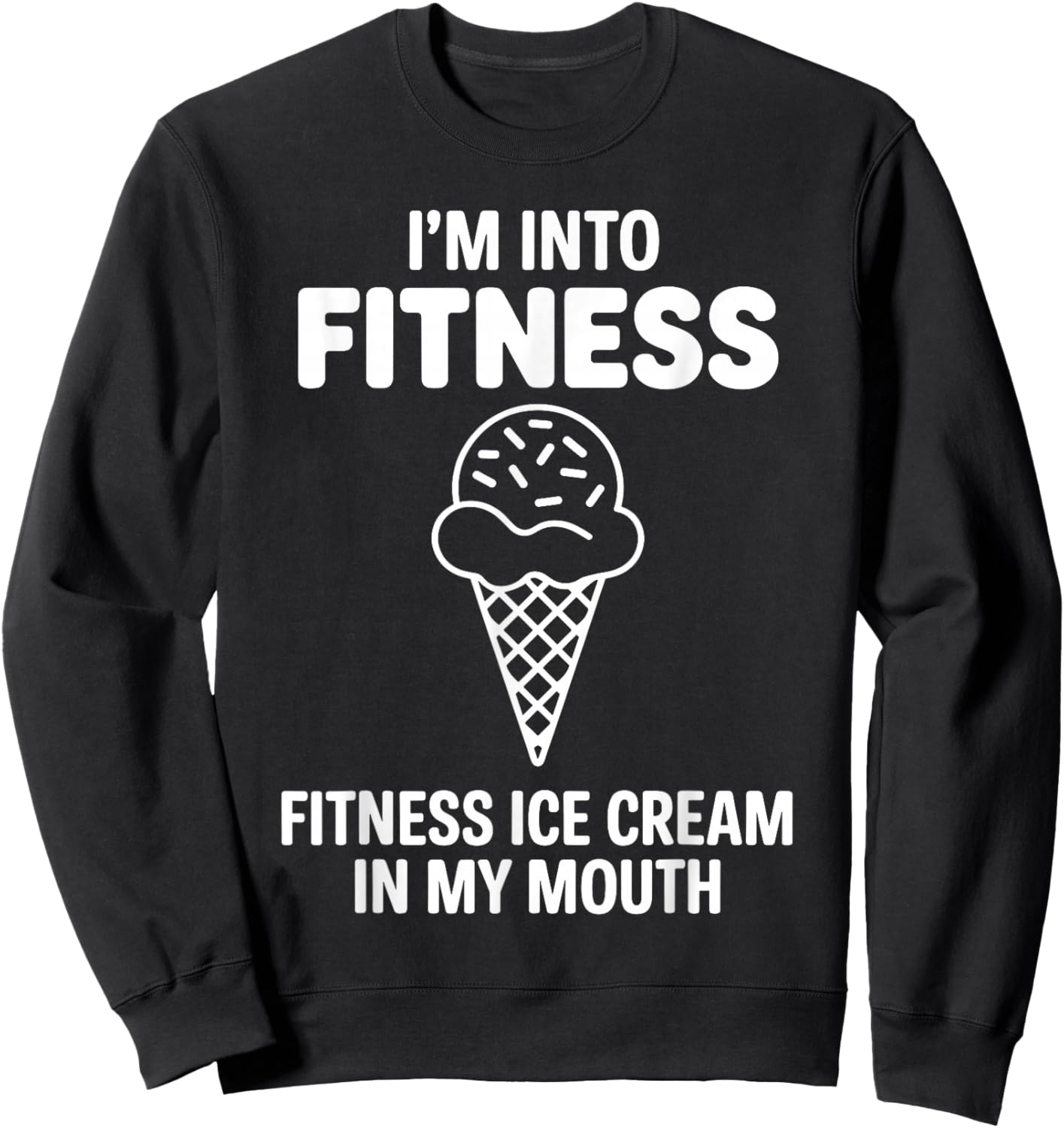 Funny Ice Cream Art Women Kids Dessert Ice Cream Sweatshirt - Sweatshirt | Black