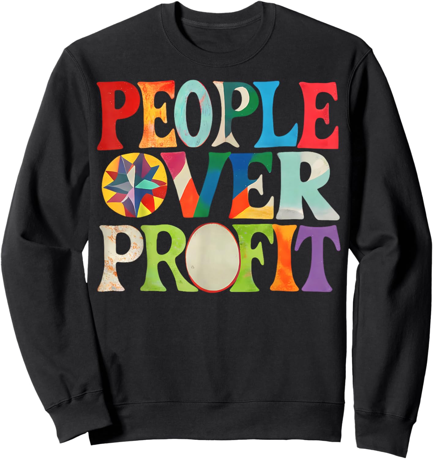 People Over Profit Equality Human Rights Social Justice Sweatshirt - Sweatshirt | Black