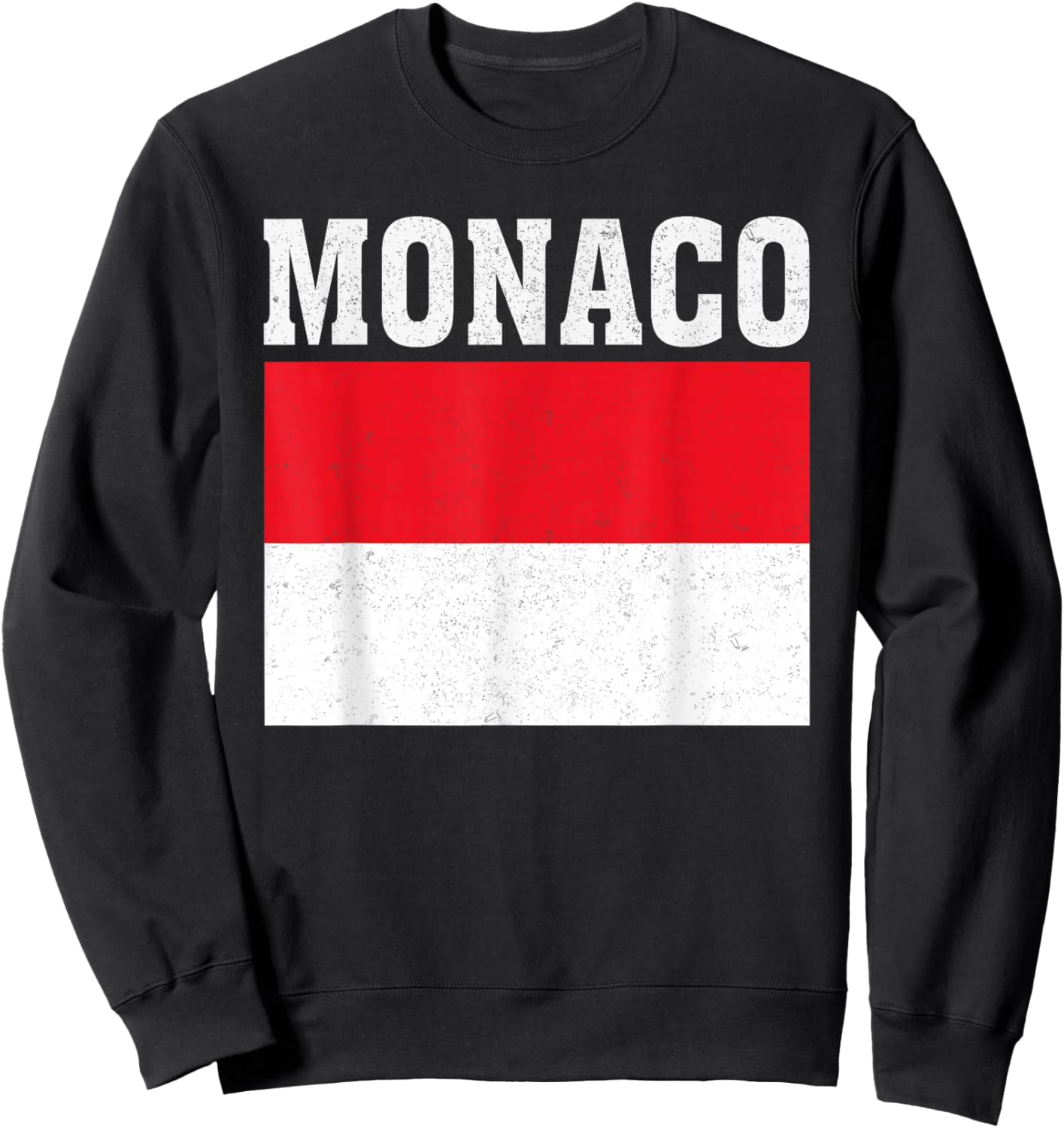 Monaco Flag Patriotic National Roots Souvenir Sweatshirt - Sweatshirt | Black