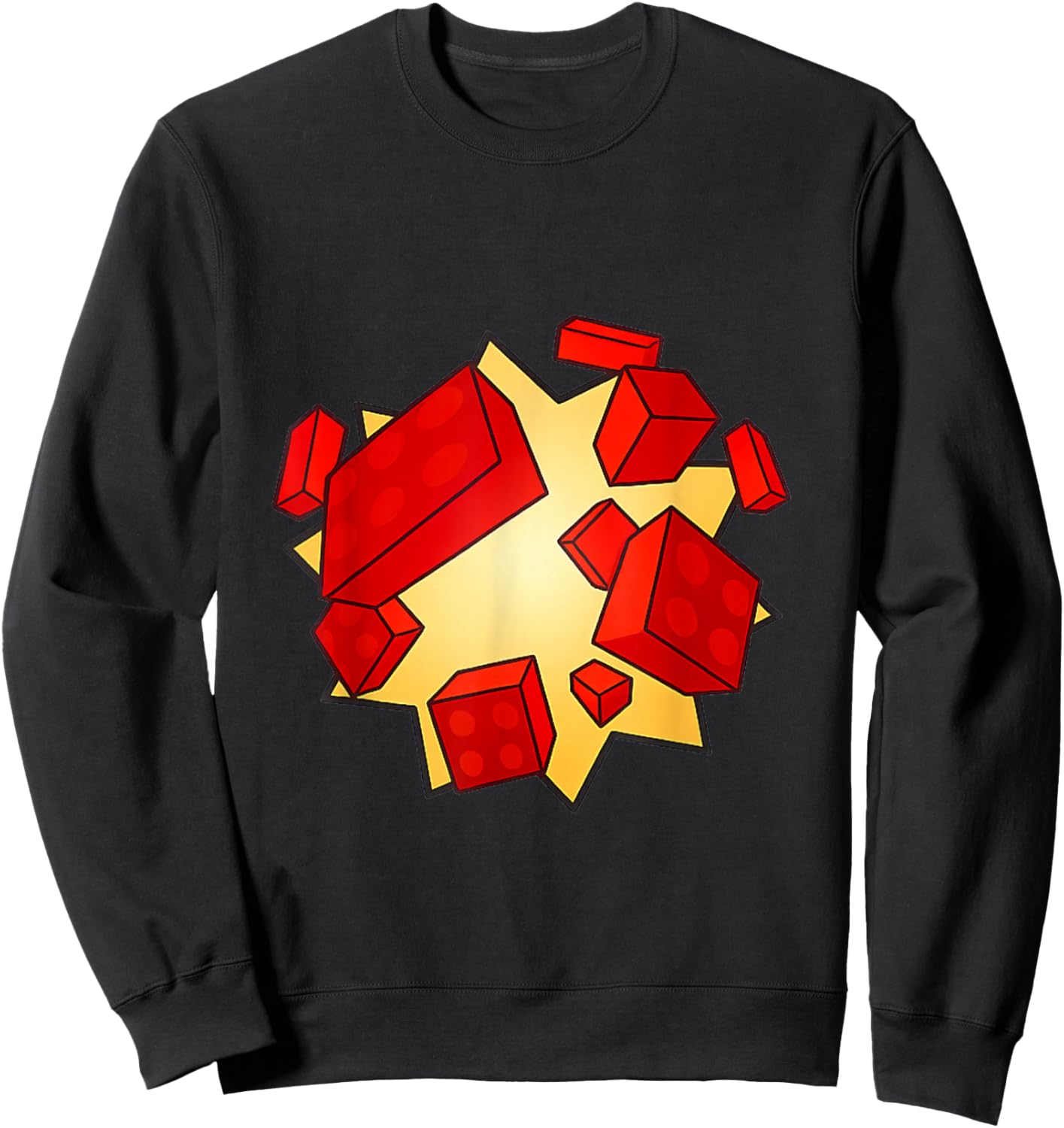 Blox Builder Style | Classic Block Gaming Look for Creators Sweatshirt - Sweatshirt | Black