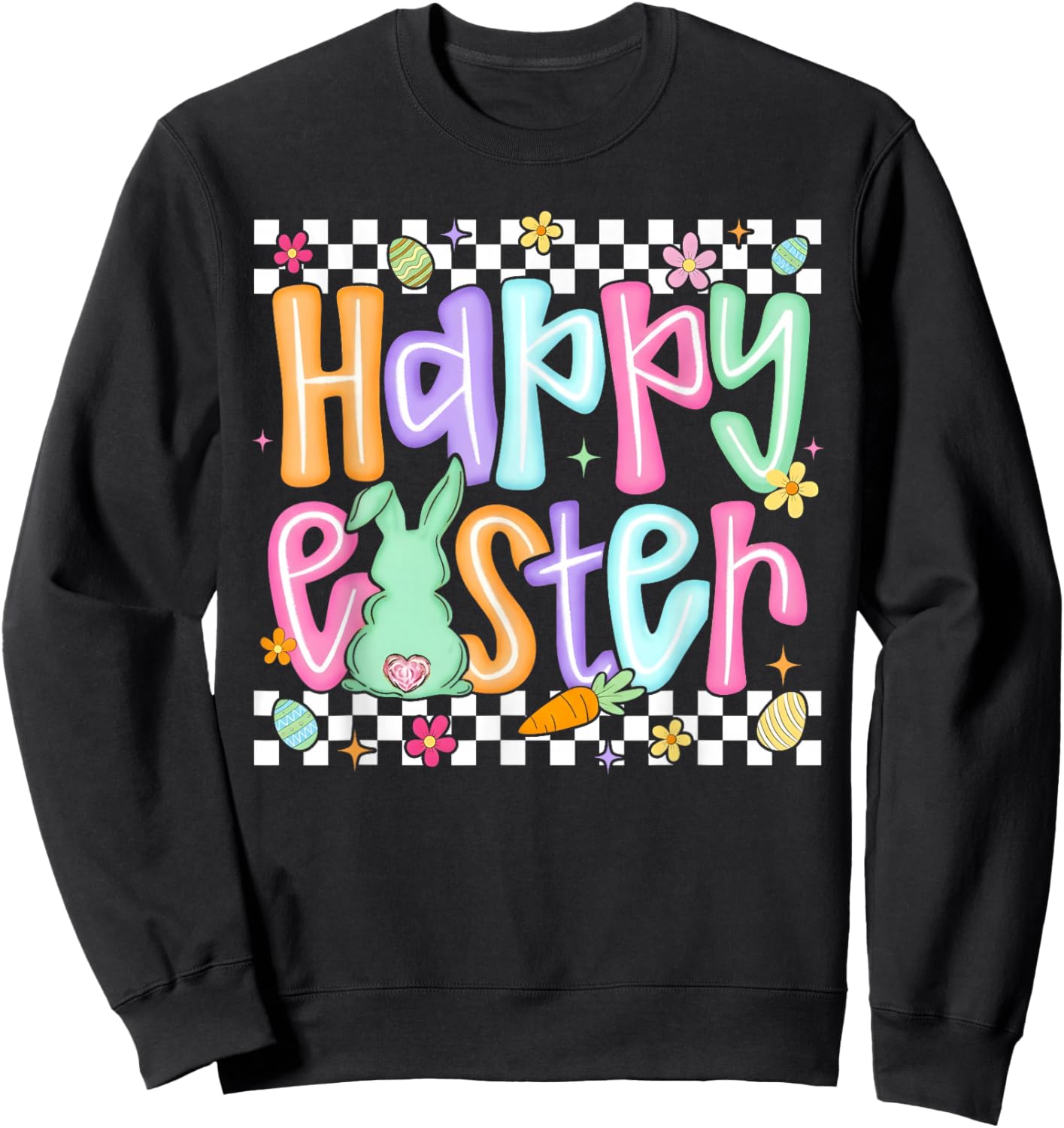 Preppy Women Girls Kids Sweatshirt - Sweatshirt | Black