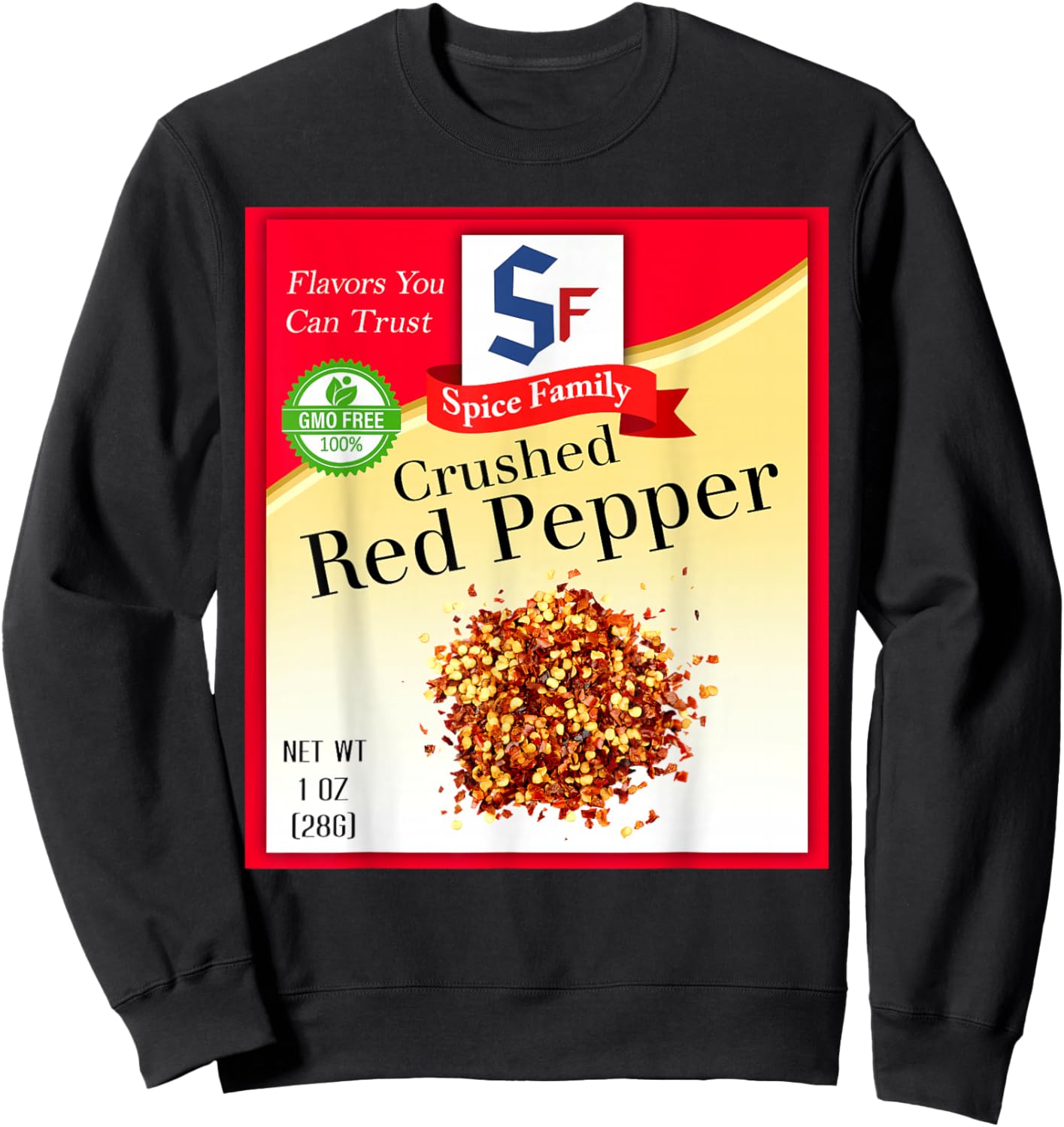 Crushed Red Pepper Spice Group Costume Family Matching Sweatshirt - Sweatshirt | Black