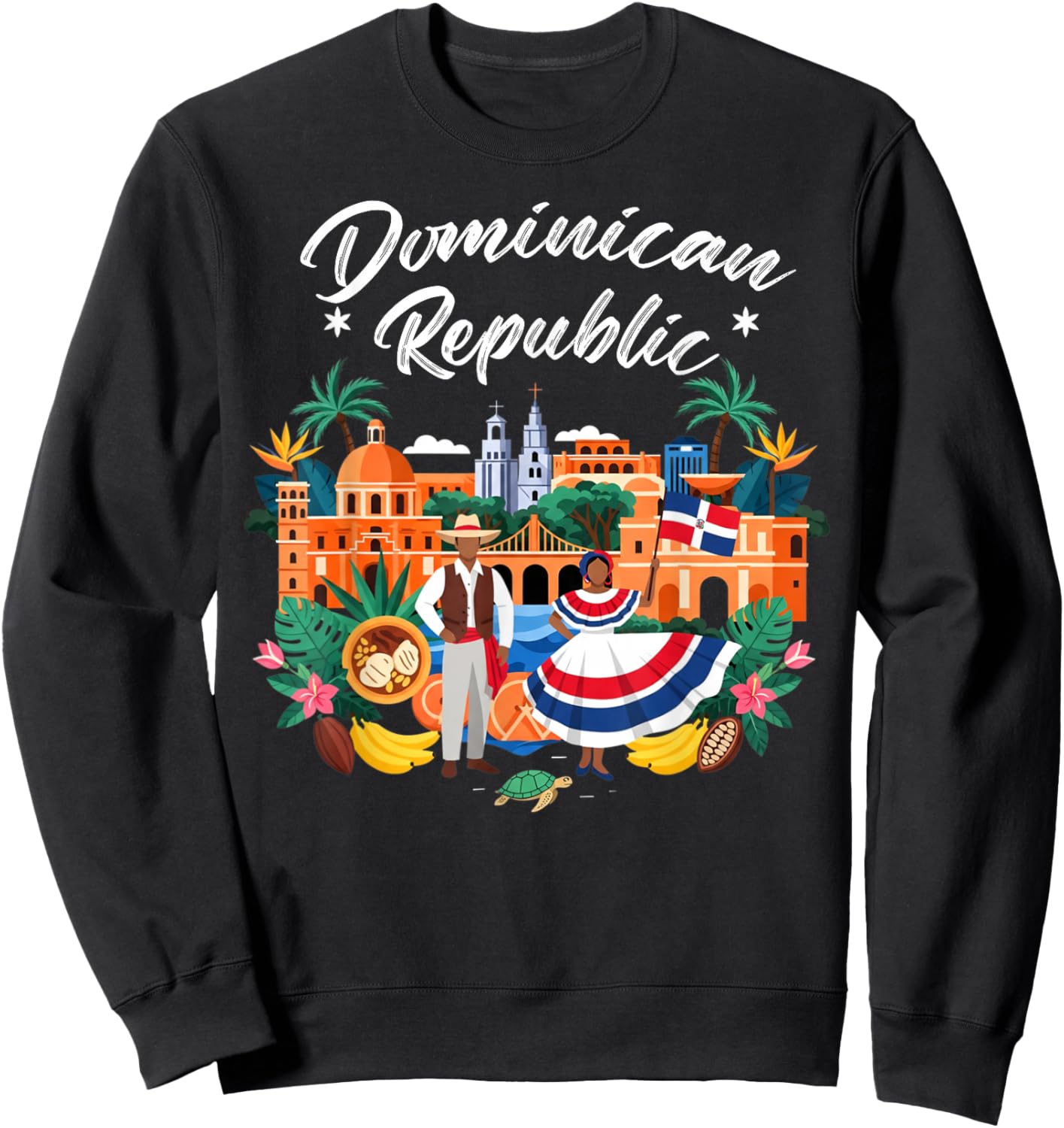 Dominican Flag Idea Kids Latin Heritage República Dominicana Sweatshirt - Sweatshirt | Black