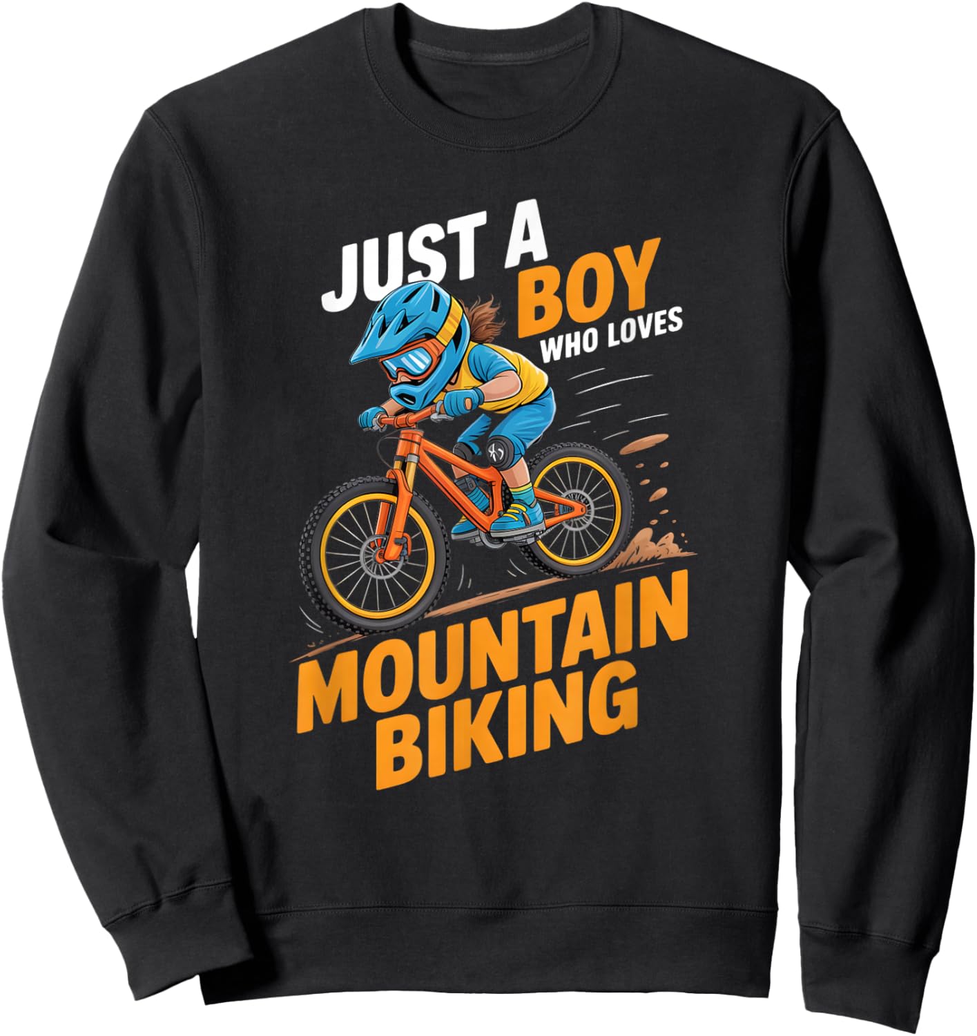 Boys Mountain Biking Sweatshirt - Sweatshirt | Black