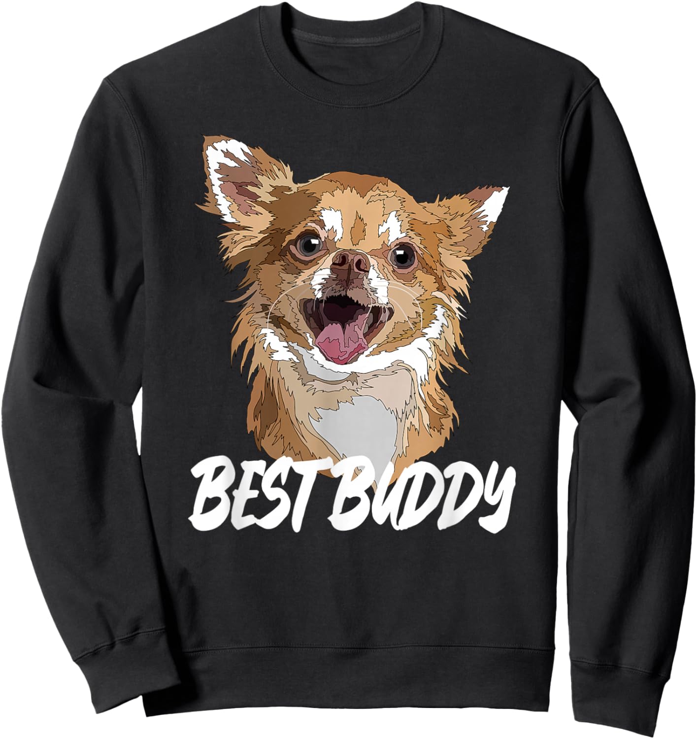 Chihuahua Lover Long Hair Chihuahua Dog Chiwawa Love Sweatshirt - Sweatshirt | Black