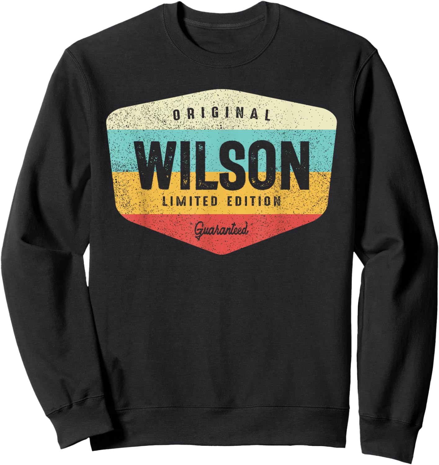 Wilson Personalized Name - Wilson Sweatshirt - Sweatshirt | Black