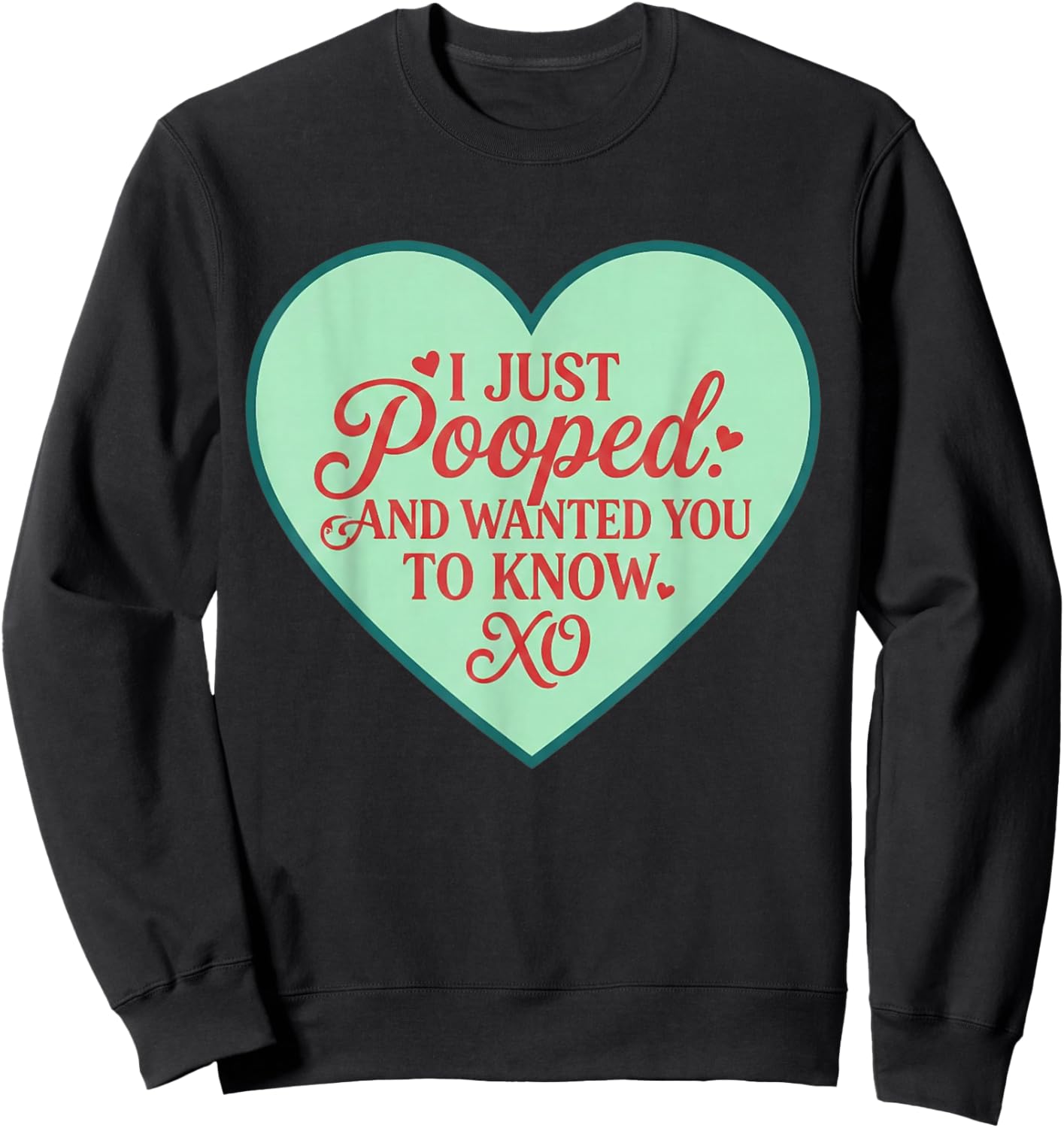 XO Funny Heart Saying Couple Matching Sweatshirt - Sweatshirt | Black