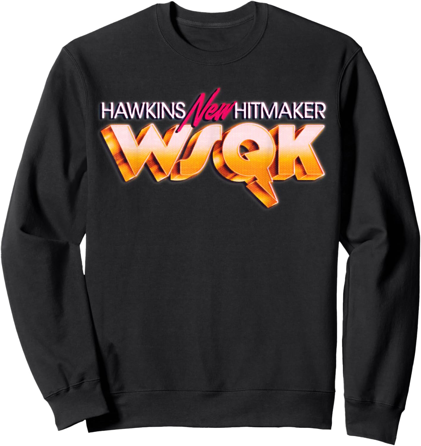 Stranger Things Season 5 Hawkins New Hitmaker WSQK Retro Sweatshirt - Sweatshirt | Black