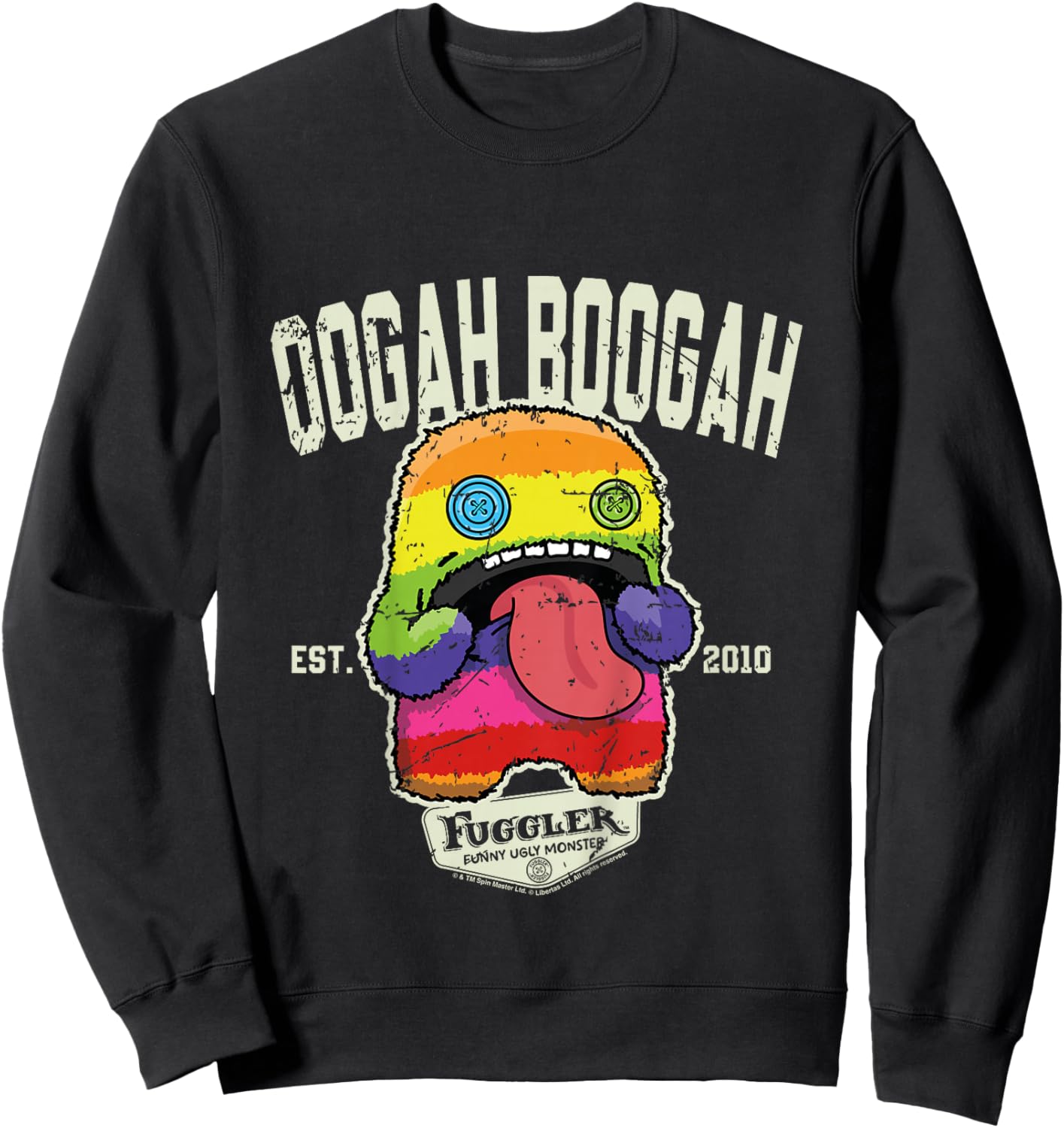 Fuggler Oogah Boogah Laboratory Misfits College Sports Kids Sweatshirt - Sweatshirt | Black