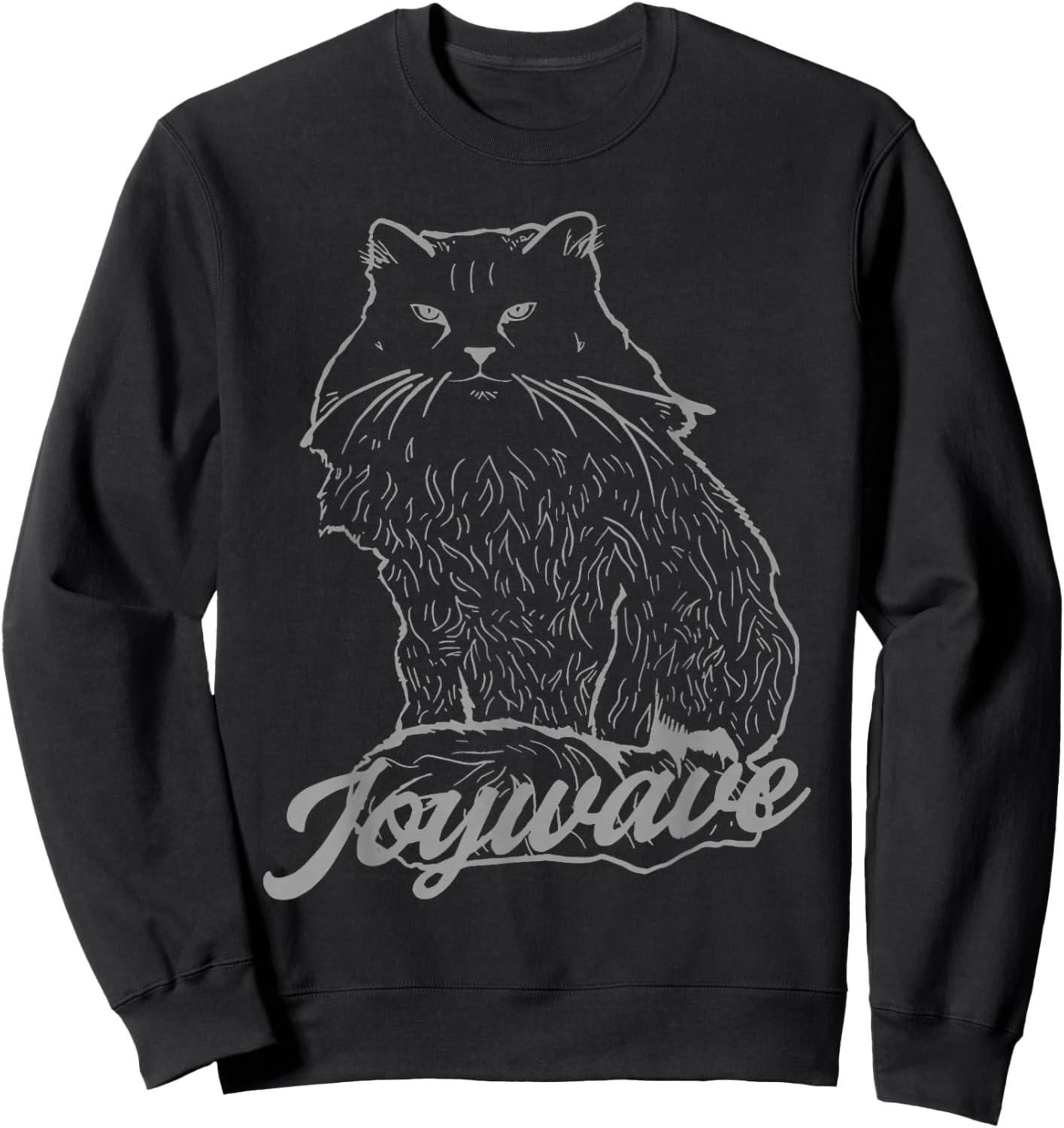 Joywave Cat Leave Me The Fluff Alone Grey Sweatshirt - Sweatshirt | Black
