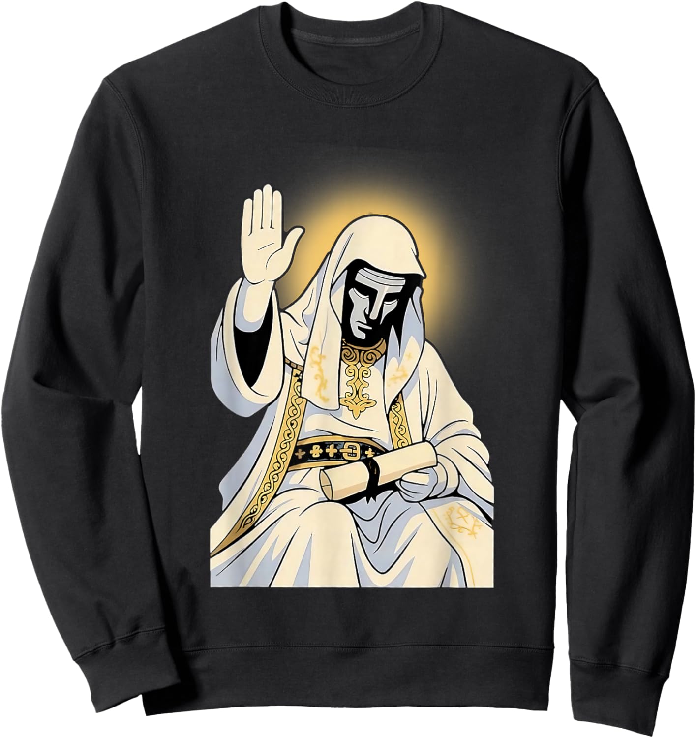 Sliver Mask King Baldwin IV Meme The Leper King Warrior Sweatshirt - Sweatshirt | Black