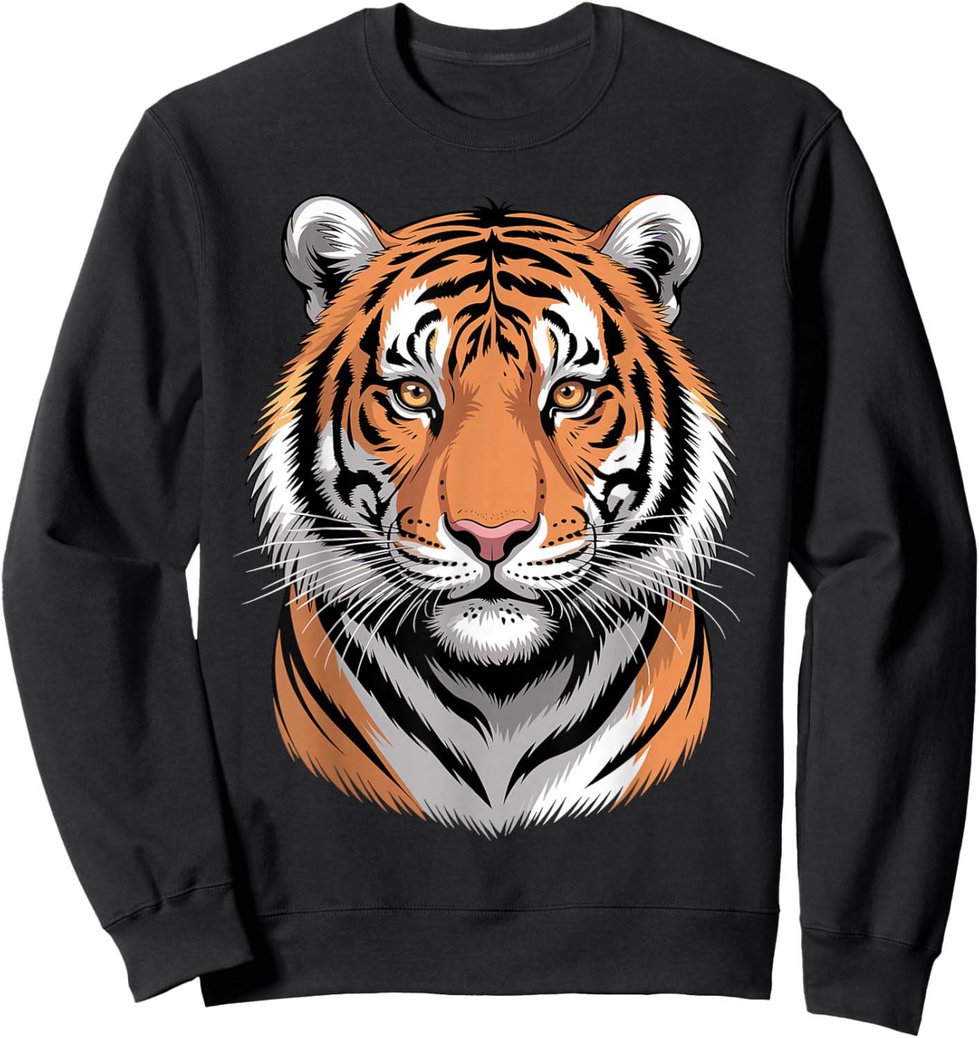 Cool Tiger Design Women Siberian Tiger Lover Tiger Sweatshirt - Sweatshirt | Black