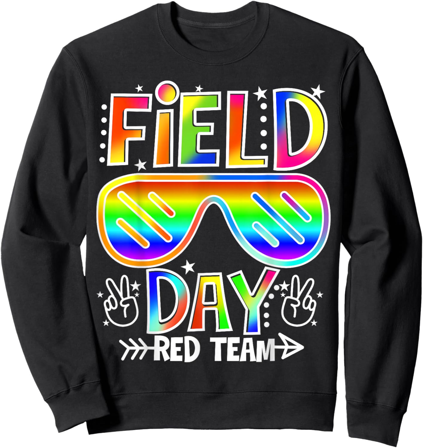 Field Day Red Team Funny for Teacher Kids Field Day Games Sweatshirt - Sweatshirt | Black