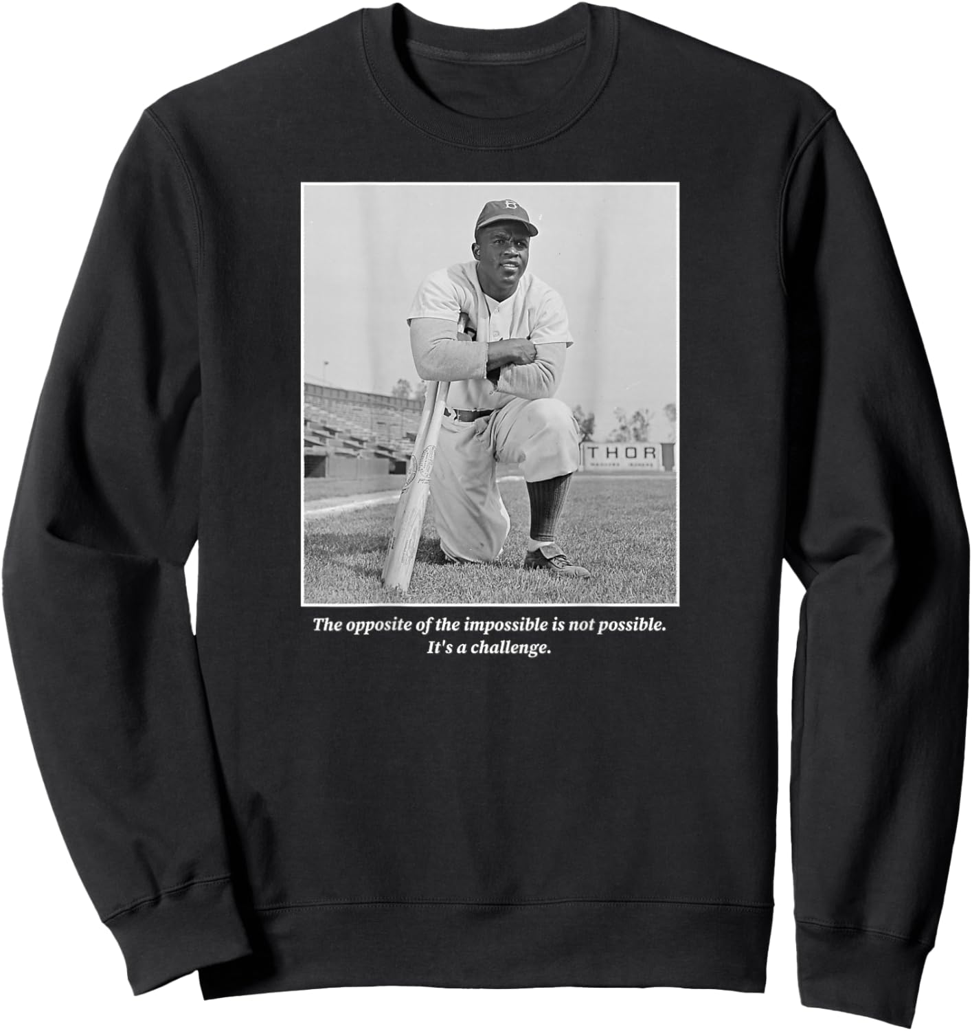 Jackie Robinson_005_Back Printed Sweatshirt - Sweatshirt | Black