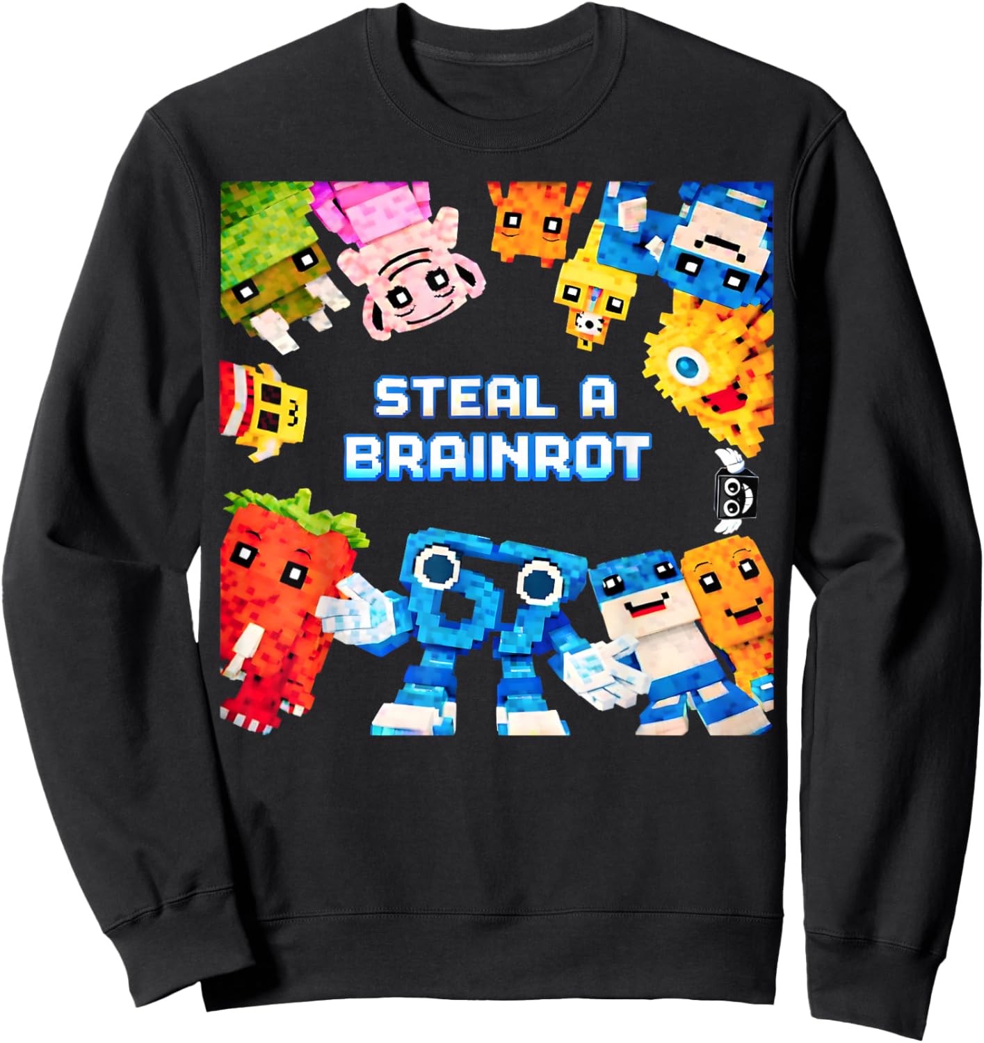Steal A Brainrot Funny 67 Birthday Boy Meme Gifts for Kids Sweatshirt - Sweatshirt | Black