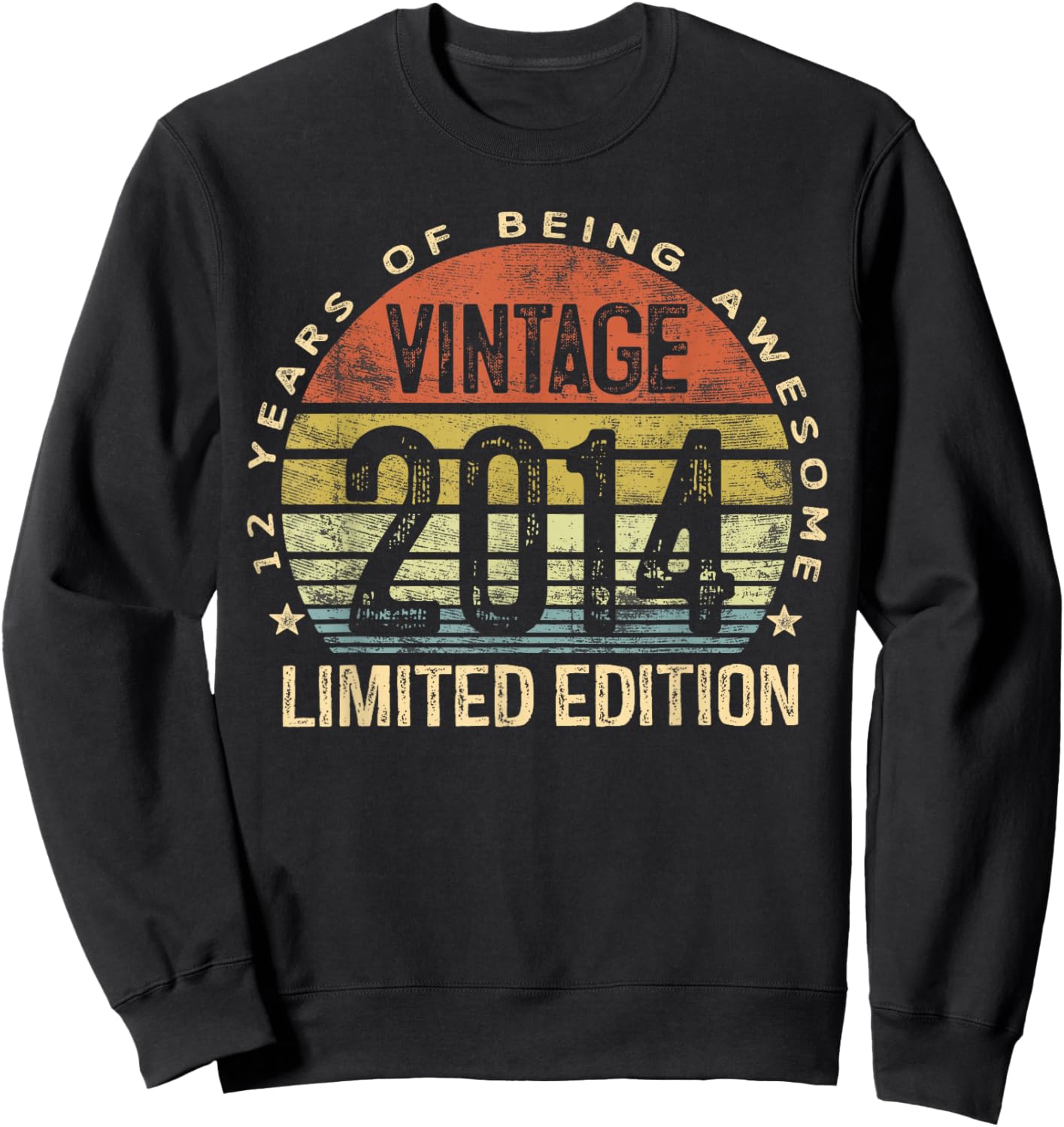 Vintage 2014 Limited Edition 12-Year-Old 12th Birthday Sweatshirt - Sweatshirt | Black