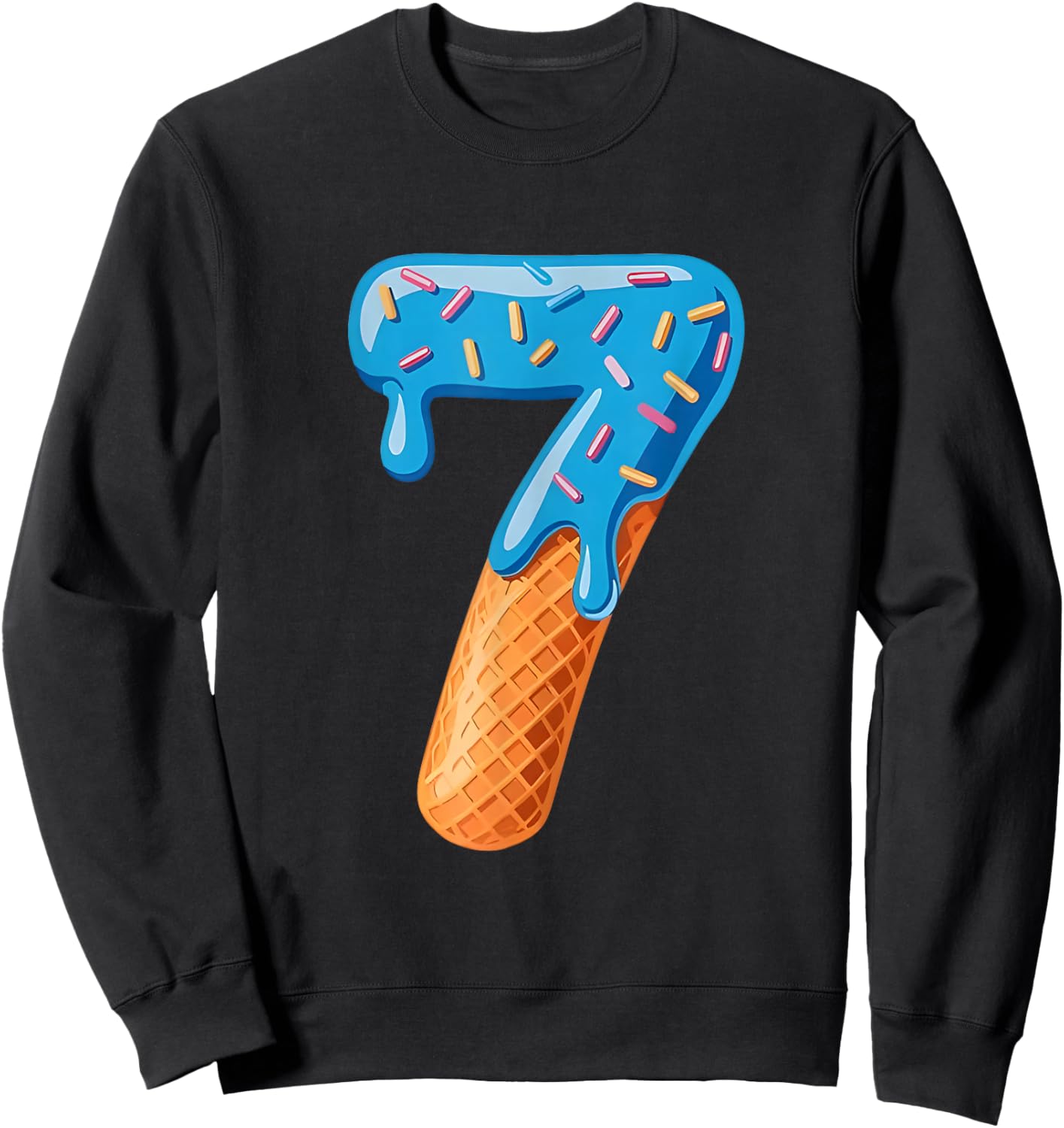 Funny 67 Ice Cream Drip Meme Matching Group Costume Sweatshirt - Sweatshirt | Black