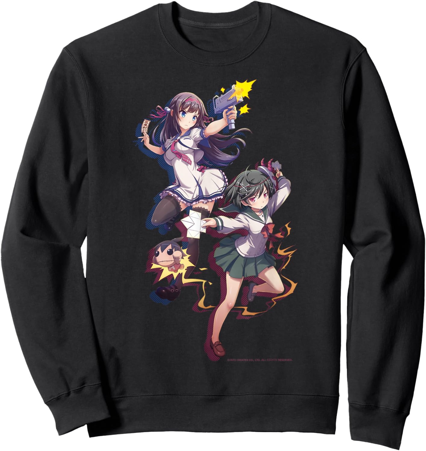 GalGun Double Peace 001 Shinobu & Maya Sweatshirt - Sweatshirt | Black