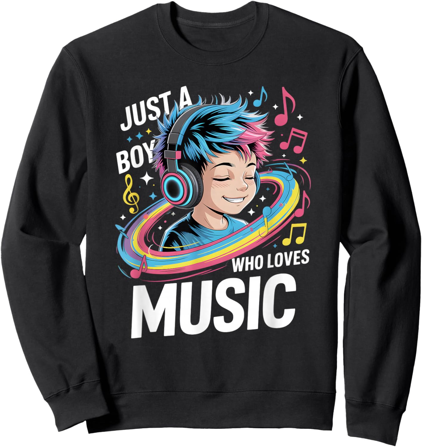 Boys Music Sweatshirt - Sweatshirt | Black