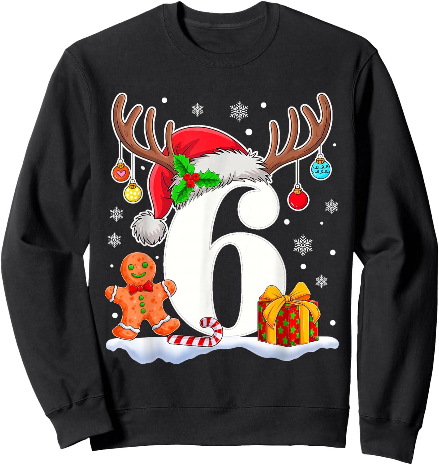 Funny 67 Six Seven Meme Couple Pajamas Matching Christmas Sweatshirt - Sweatshirt | Black