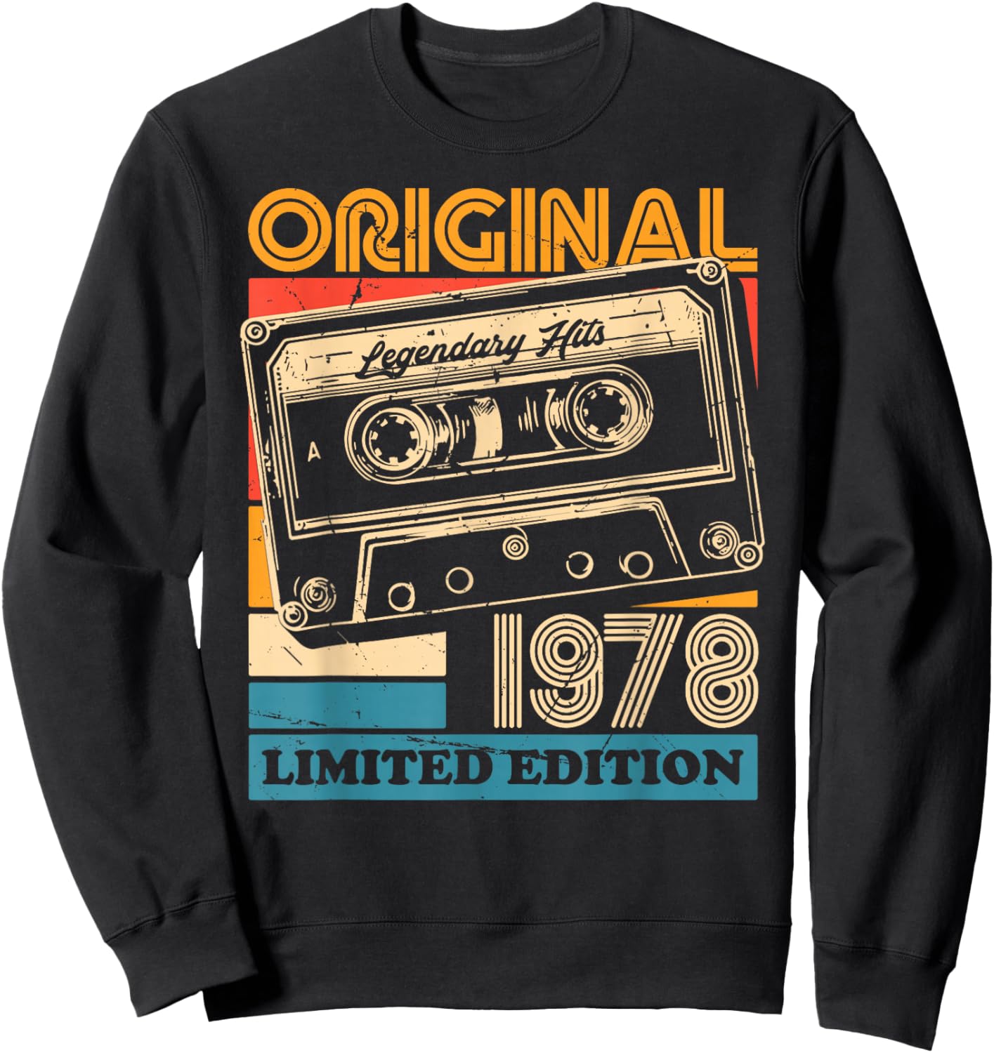 47th Birthday Retro Vintage 1978 Men Women Sweatshirt - Sweatshirt | Black