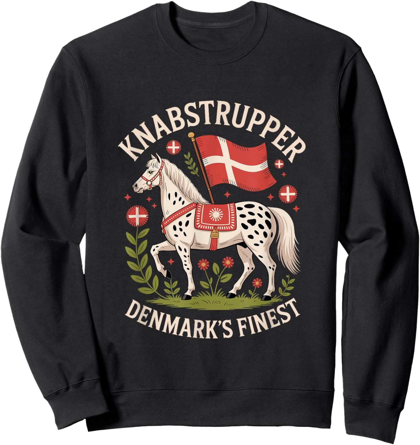 Knabstrupper Horse Denmark's Finest Equestrian Sweatshirt - Sweatshirt | Black