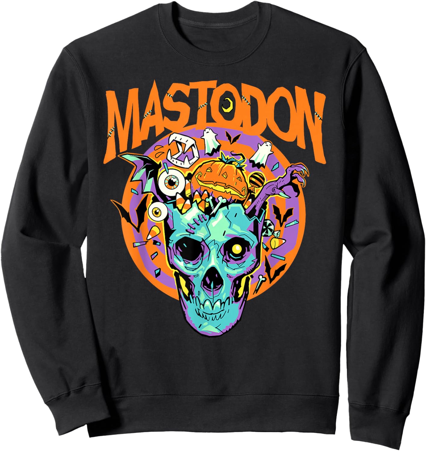 Mastodon – Sam Splosion Orange Sweatshirt - Sweatshirt | Black