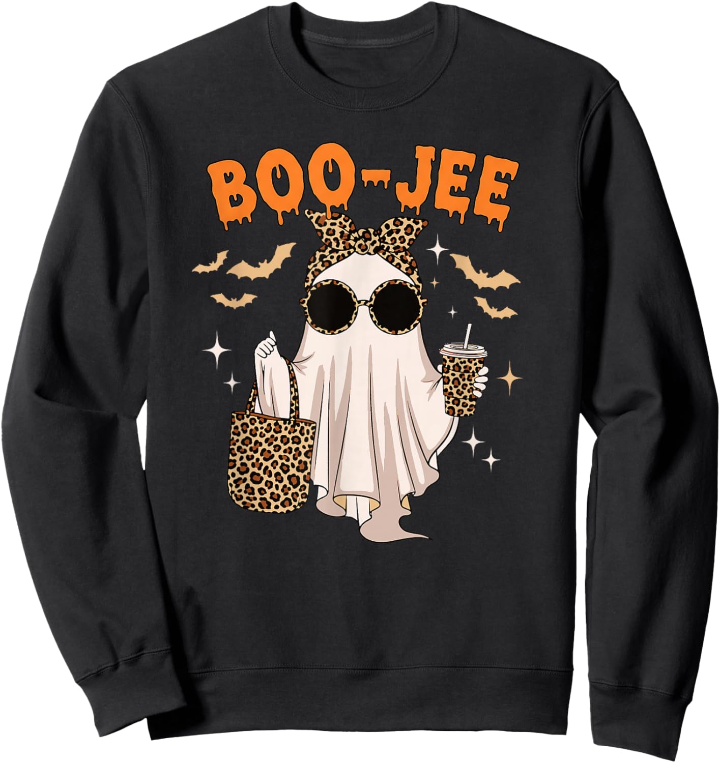 Boo-JEE Ghost Halloween Fashion for Trendy Spirit Lovers Sweatshirt - Sweatshirt | Black