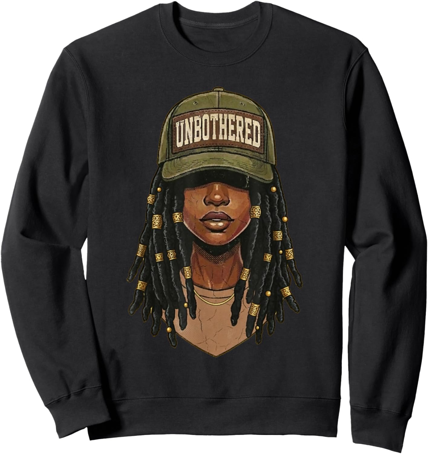 Retro Unbothered Black Women Camo, Black History Month Women Sweatshirt - Sweatshirt | Black