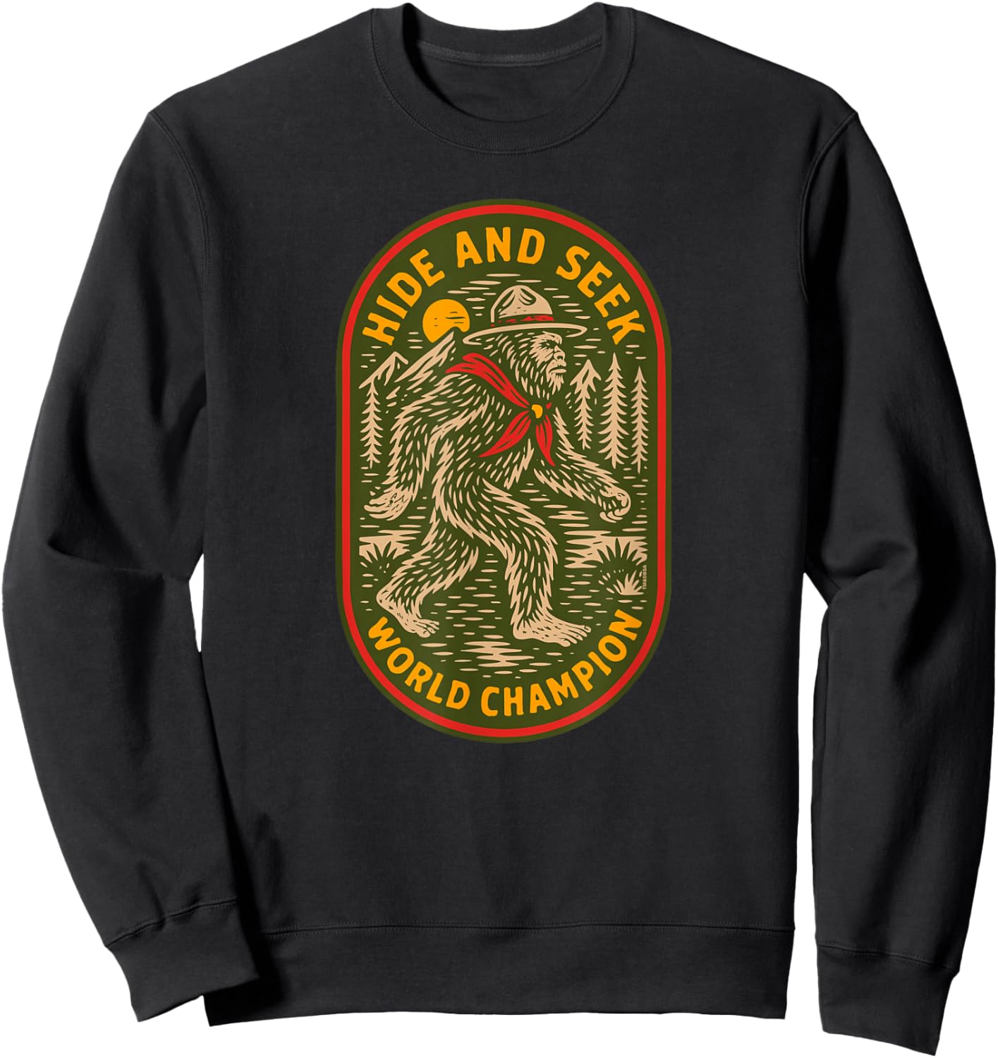 ScoutSquatch! Hide & Seek World Champion Bigfoot Scout Sweatshirt - Sweatshirt | Black