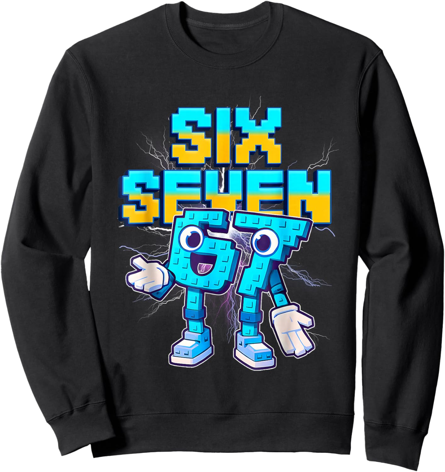 Meme 67 Six Seven 6 7 Italian Brainrot Women Kids Sweatshirt - Sweatshirt | Black