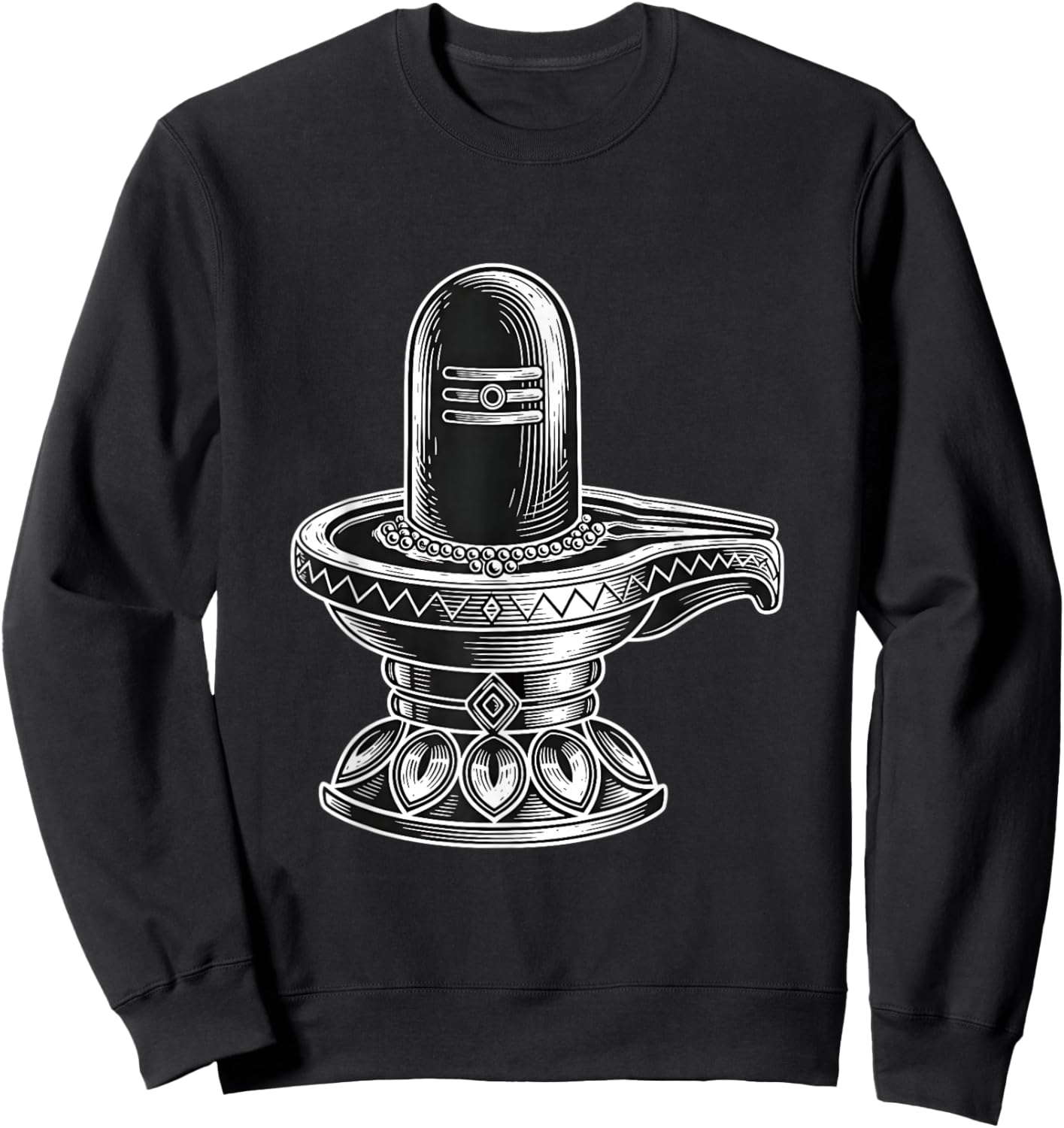 Lord Shiva Lingam Maha Shivaratri Adiyogi Devotees Sweatshirt - Sweatshirt | Black