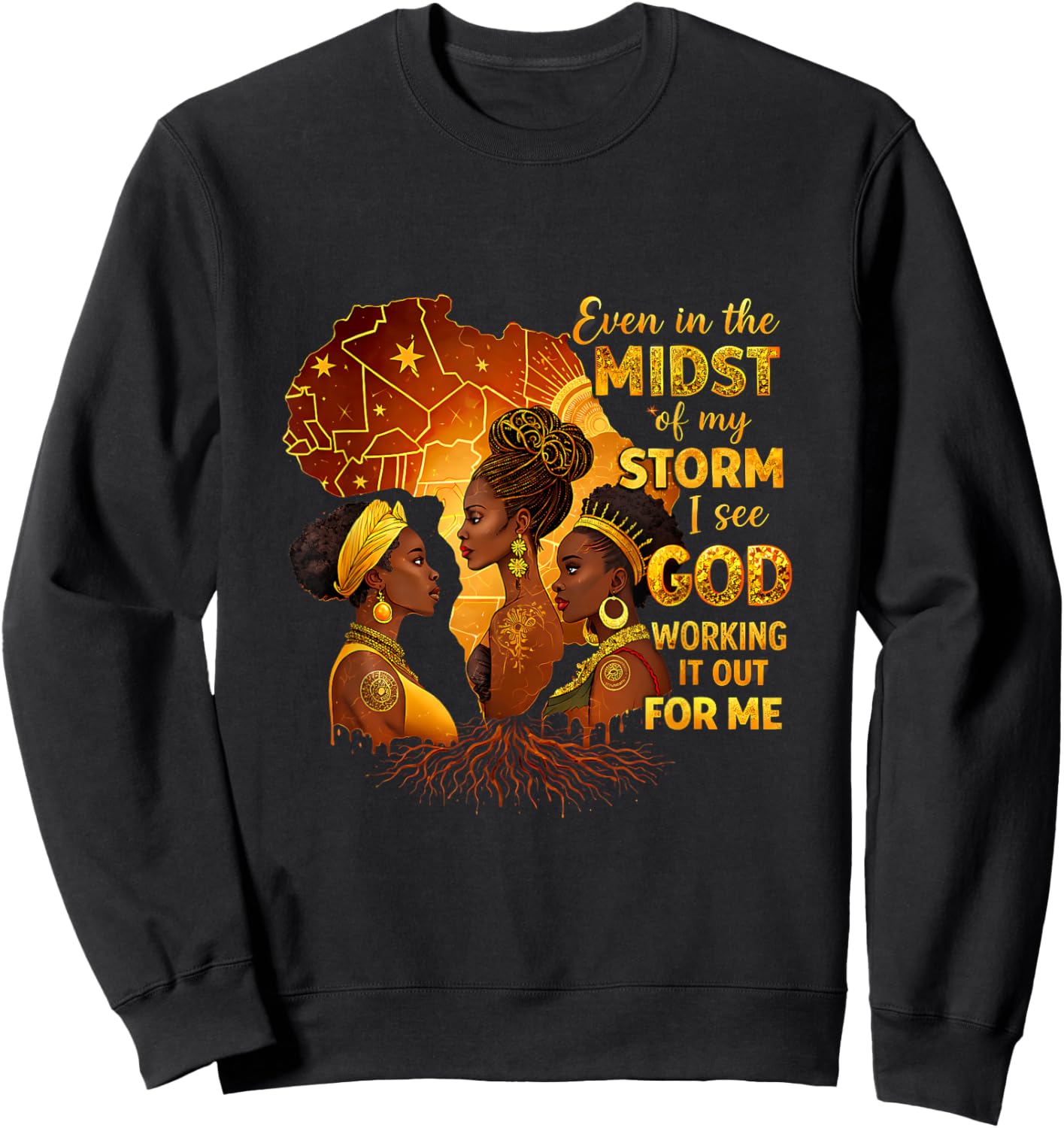 Queen Dope Blessed Afrocentric Melanin Black History Pride Sweatshirt - Sweatshirt | Black