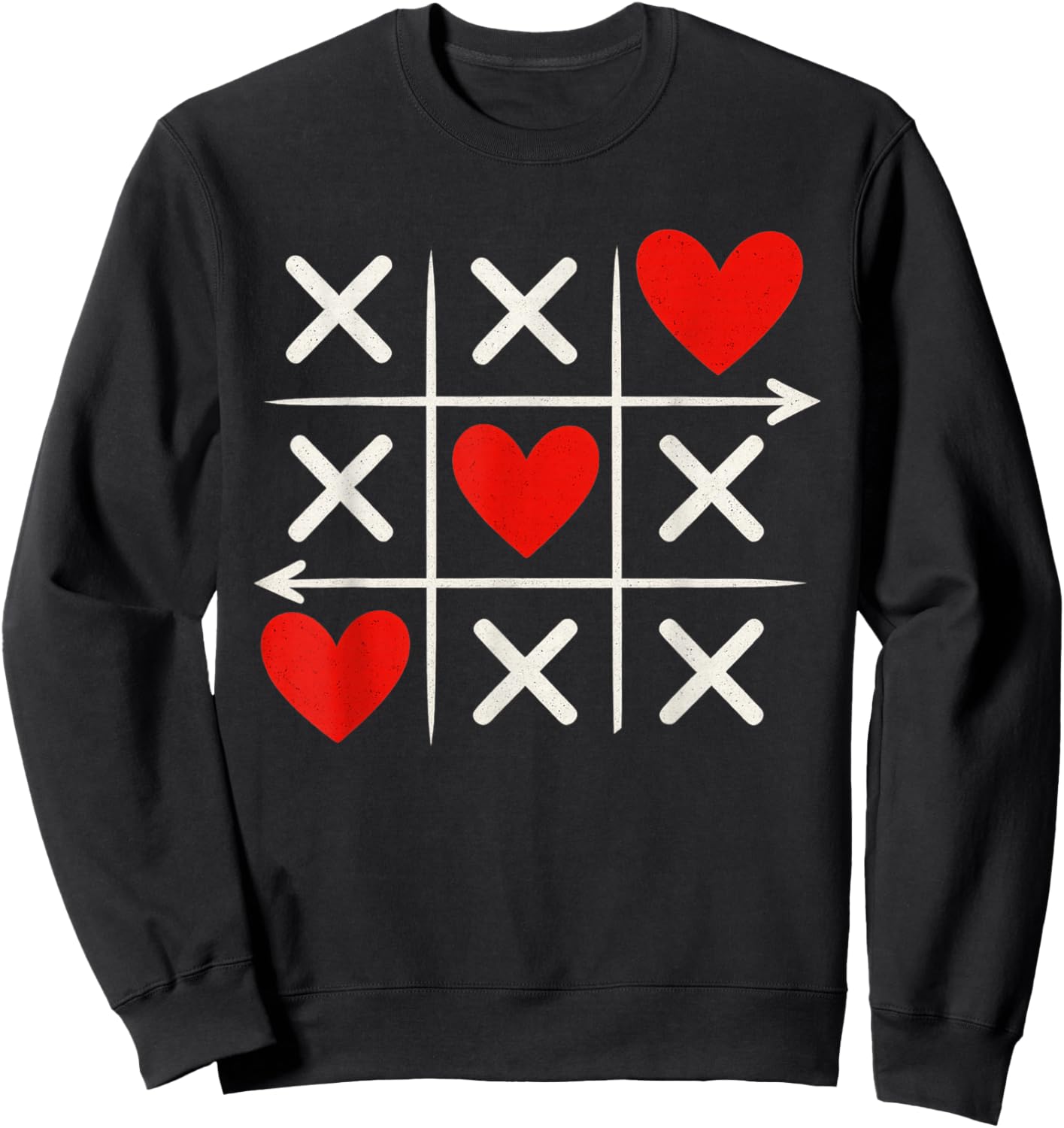 Cute Valentines Day Heart Men Women Kids Sweatshirt - Sweatshirt | Black