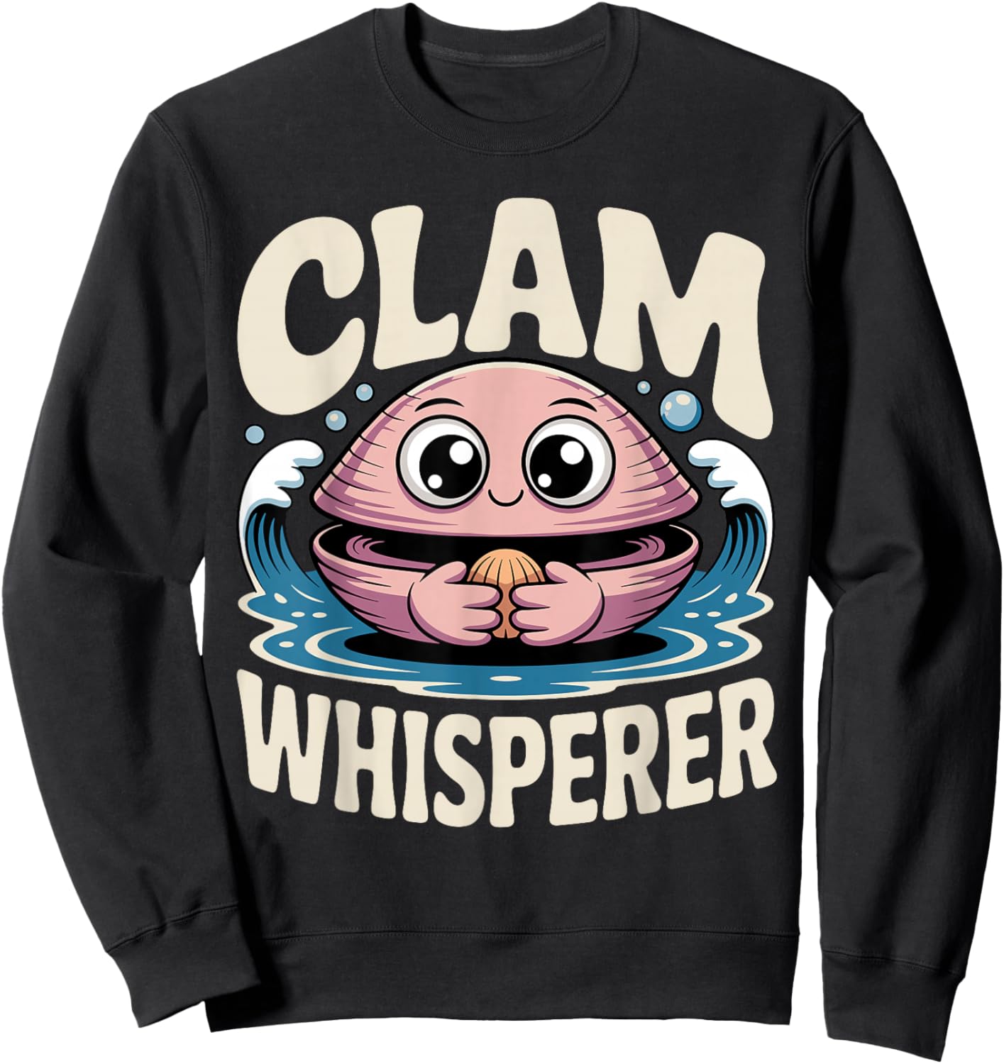 Funny Clam Digging Design Women Clam Digger Clamming Sweatshirt - Sweatshirt | Black