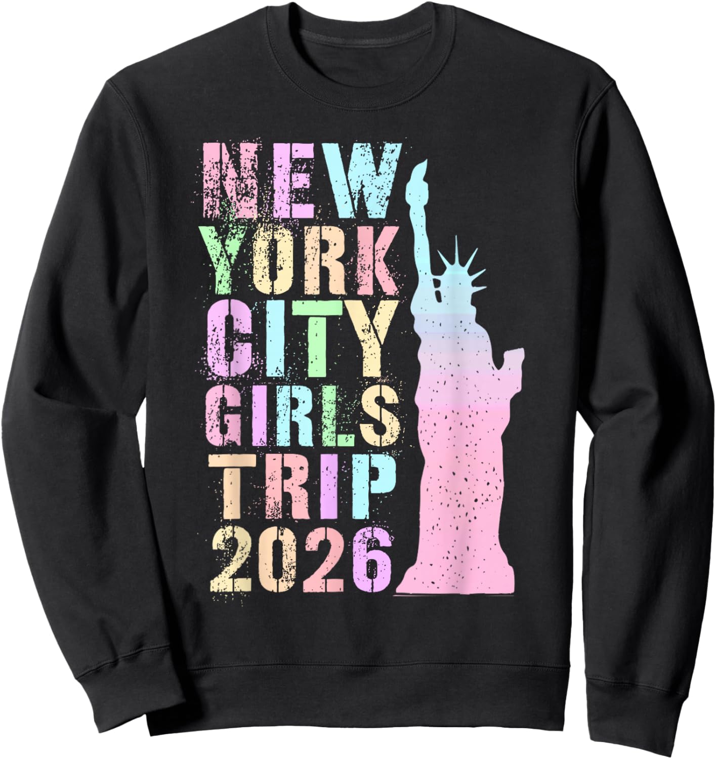 Kids NEW YORK City Girls Trip Moms 2026 Vacay Cruise Sweatshirt - Sweatshirt | Black