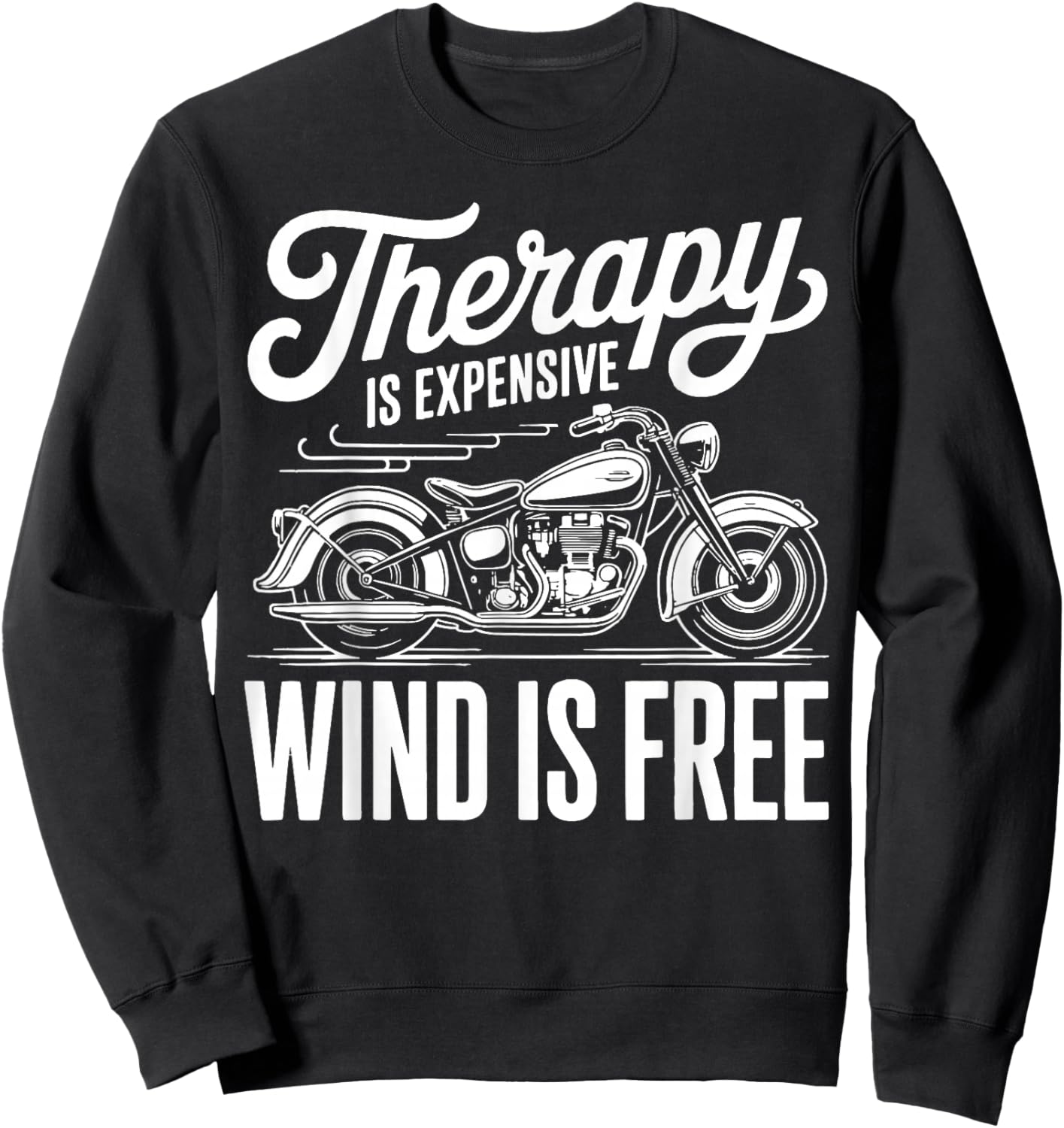 Cool Motorcycle Men Biker Rider Motor Cycle Lovers Vintage Sweatshirt - Sweatshirt | Black