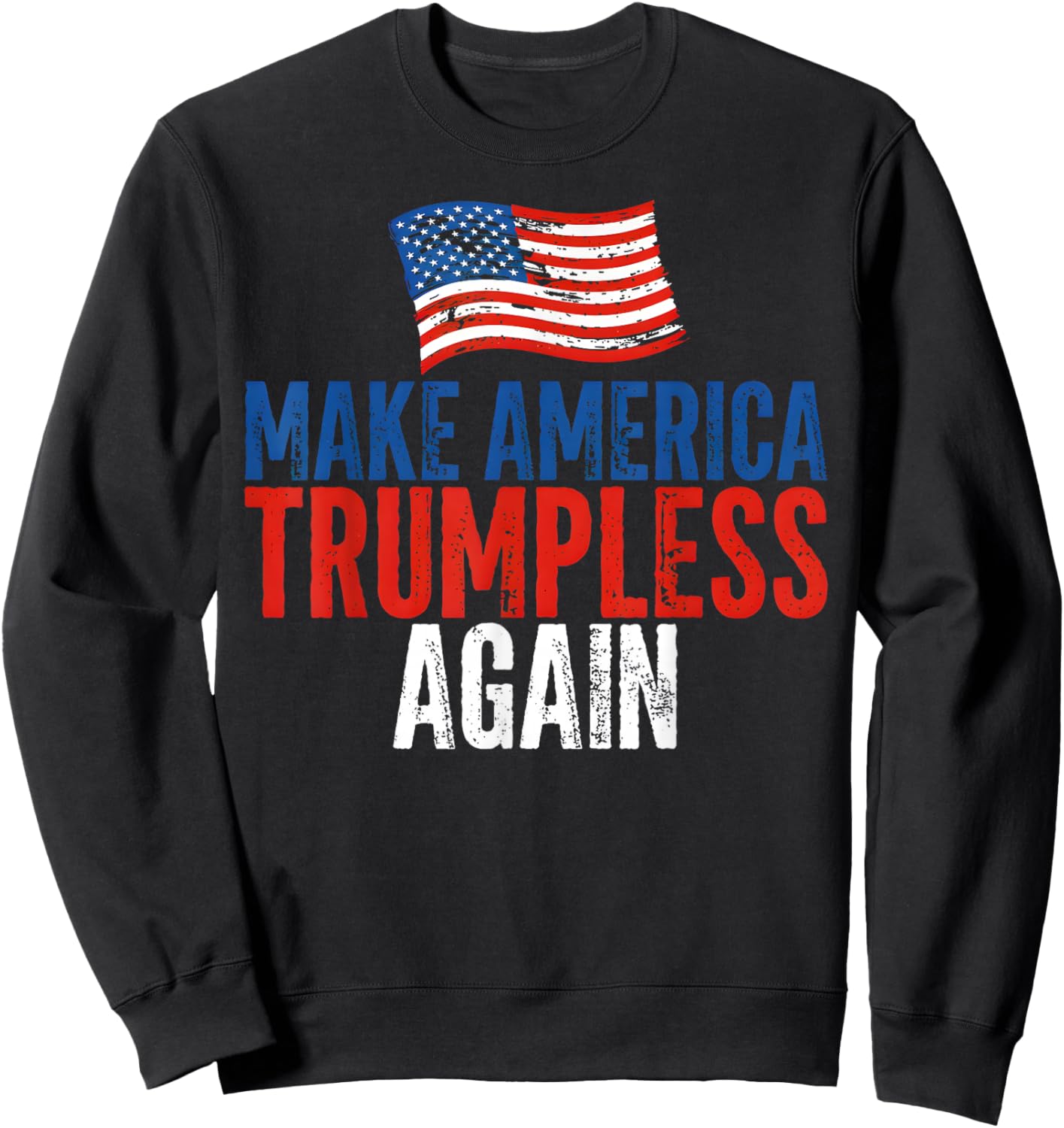 American Flag Sweatshirt - Sweatshirt | Black