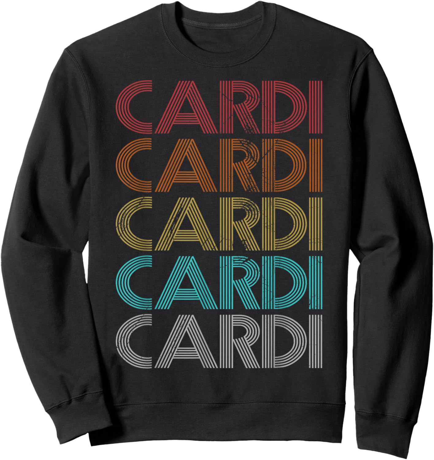 Retro Vintage Cardi Sweatshirt - Sweatshirt | Black